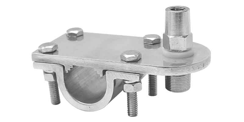 ACCESSORIES UNLIMITED  11/8 inch HORIZONTAL MIRROR MOUNT WITH 3/8 inch X 24 inch STUD FOR KENWORTH & MACK TRUCKS WITH SO239 CONNECTION
