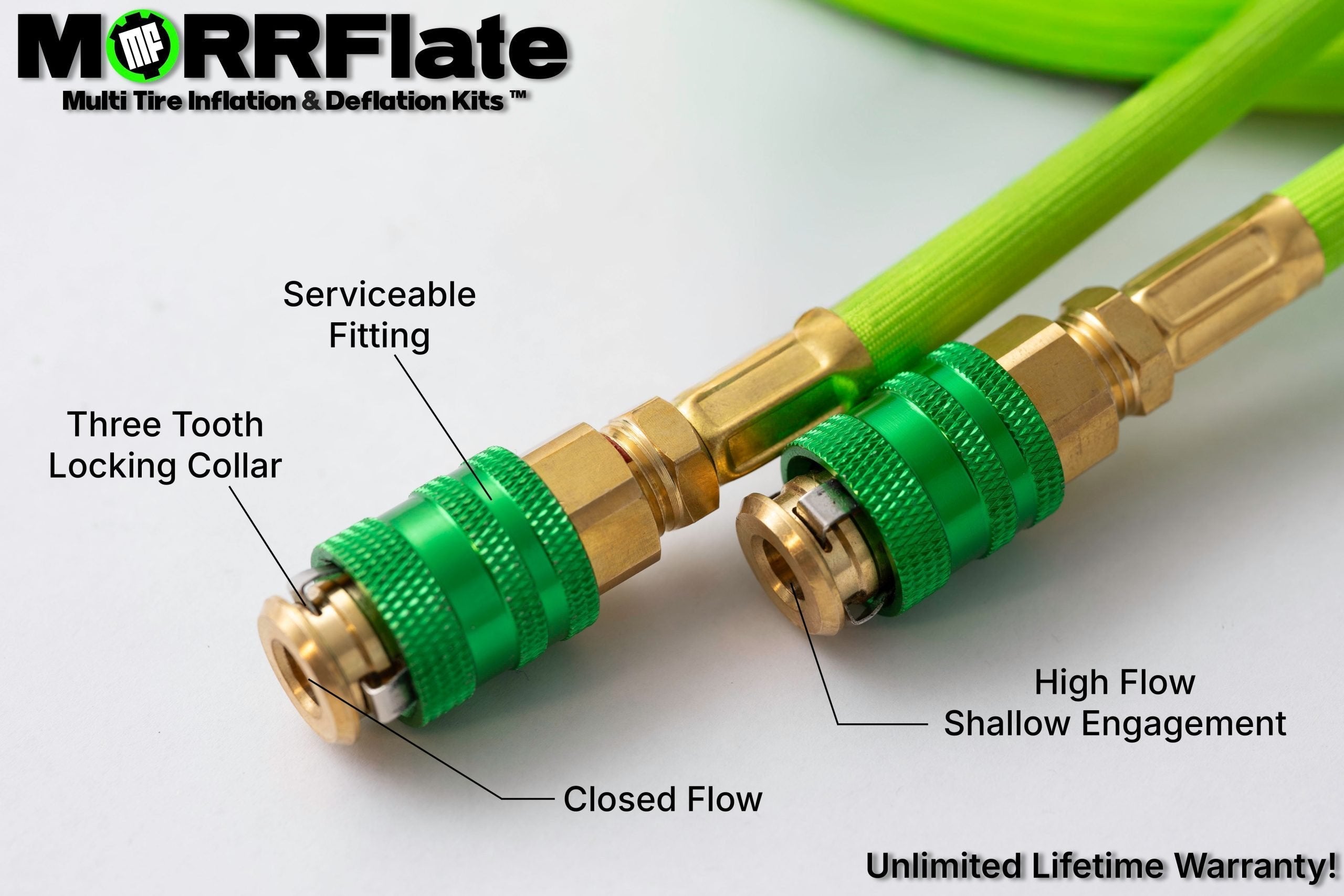 MORRFlate Braided Quad: 4-Tire Hose Kit, Up to 125" Wheelbase