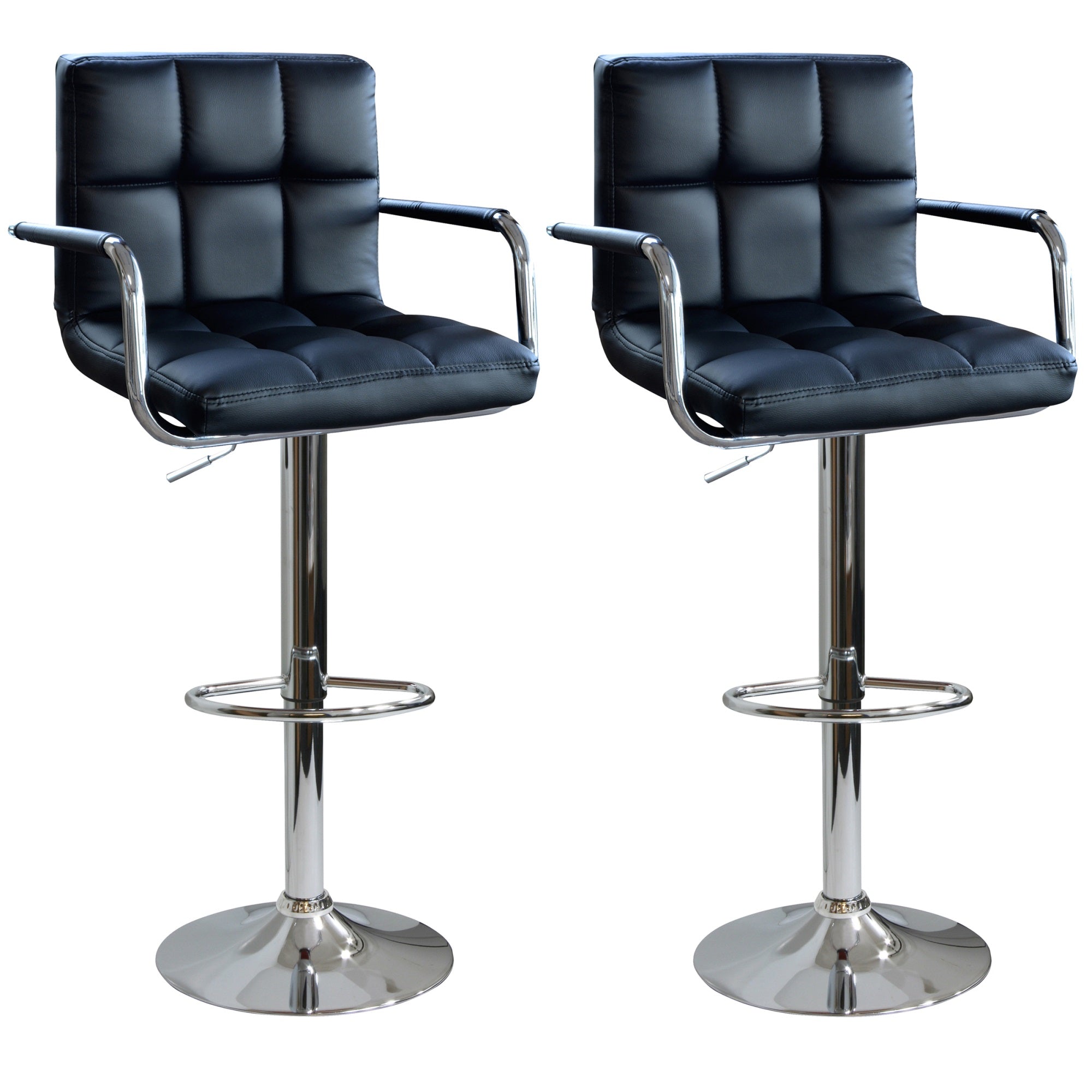 AmeriHome BSARMSET Modern Padded Bar Stool  2 Piece
