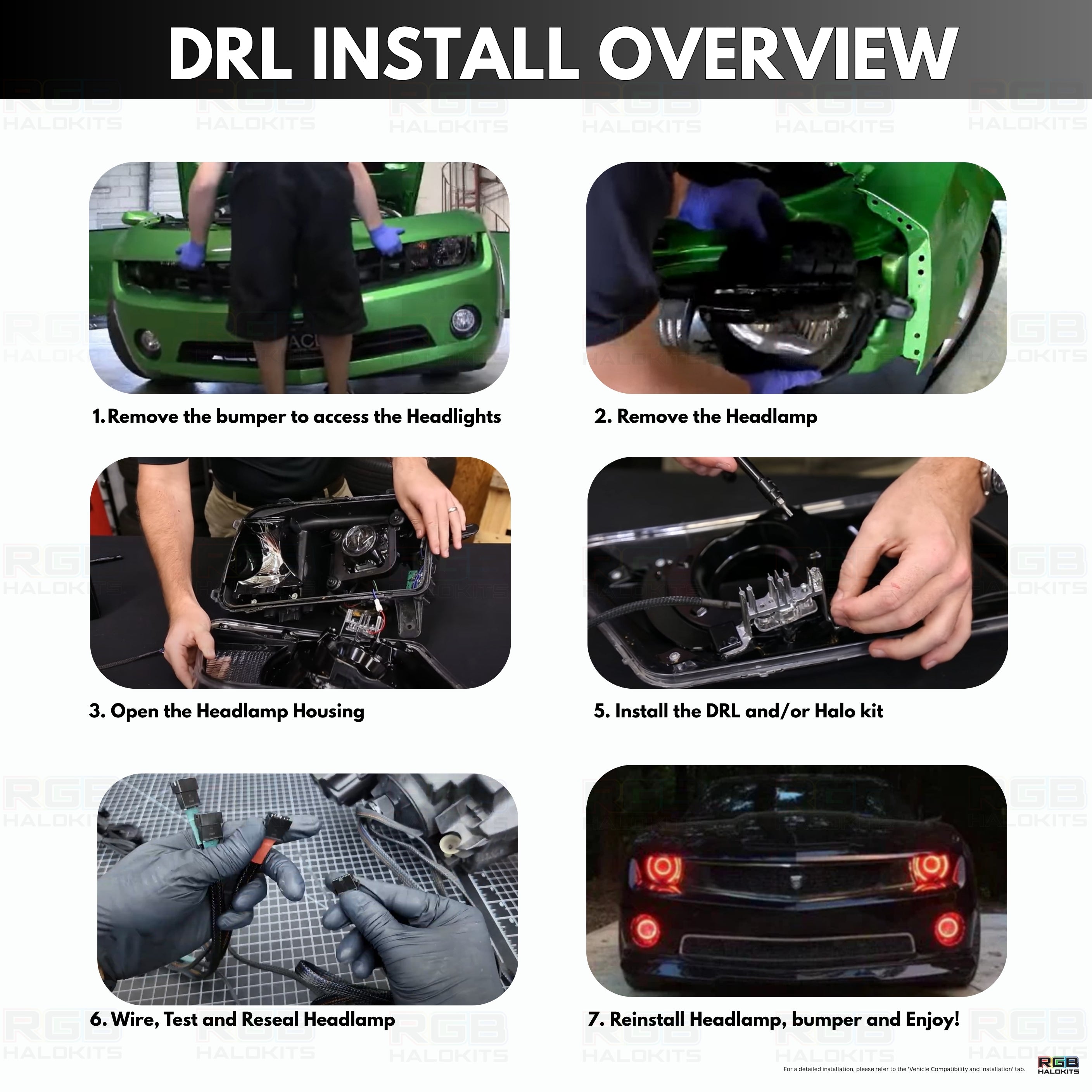 Chevrolet Camaro RS/SS RGBW DRL Boards (2010–2013)