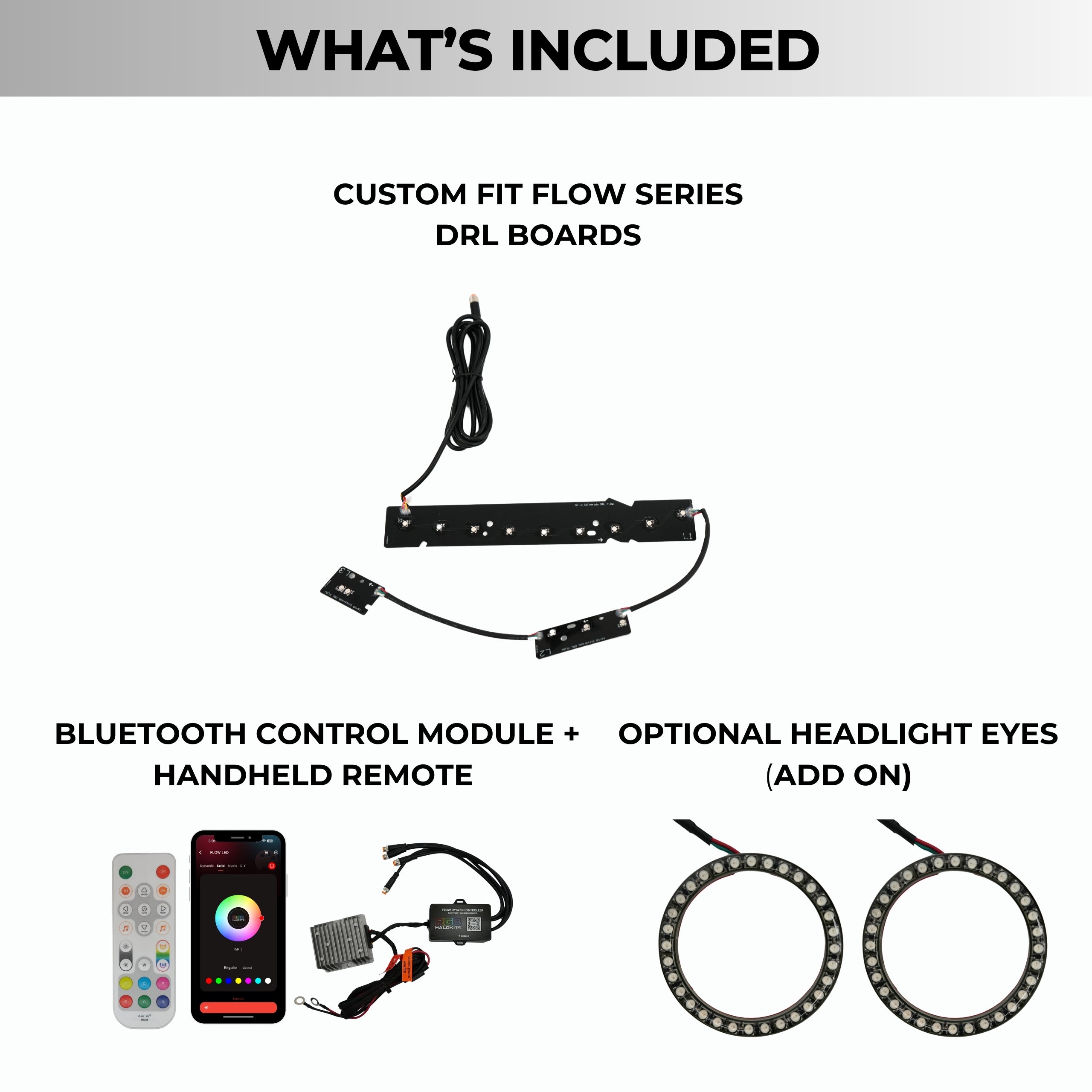 Chevrolet Silverado Multicolor Flow Series DRL Boards (2016–2018)