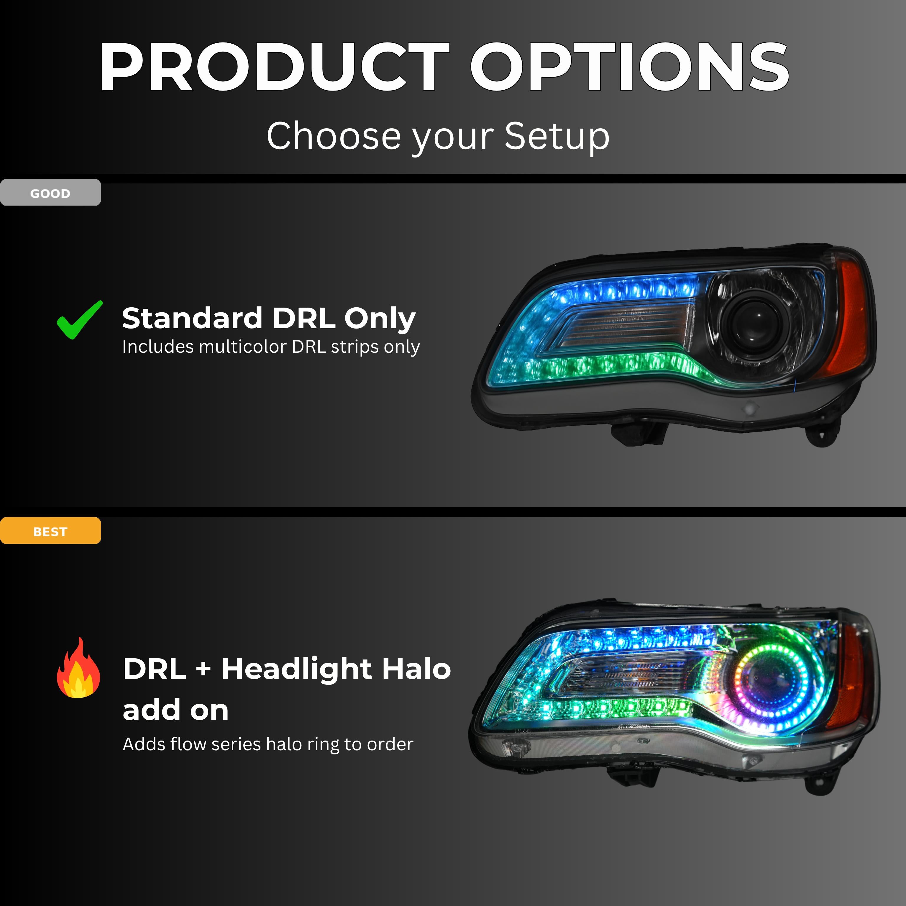 Chrysler 300 Multicolor Flow Series DRL Boards (2011–2023)