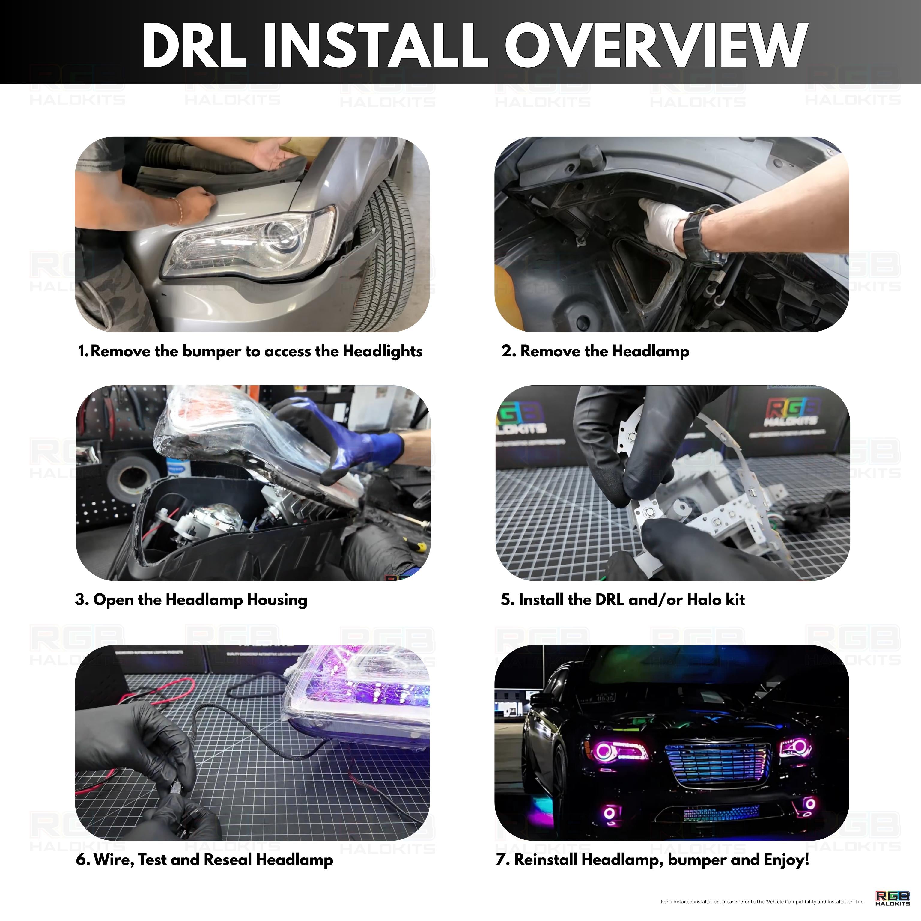 Chrysler 300 Multicolor Flow Series DRL Boards (2011–2023)