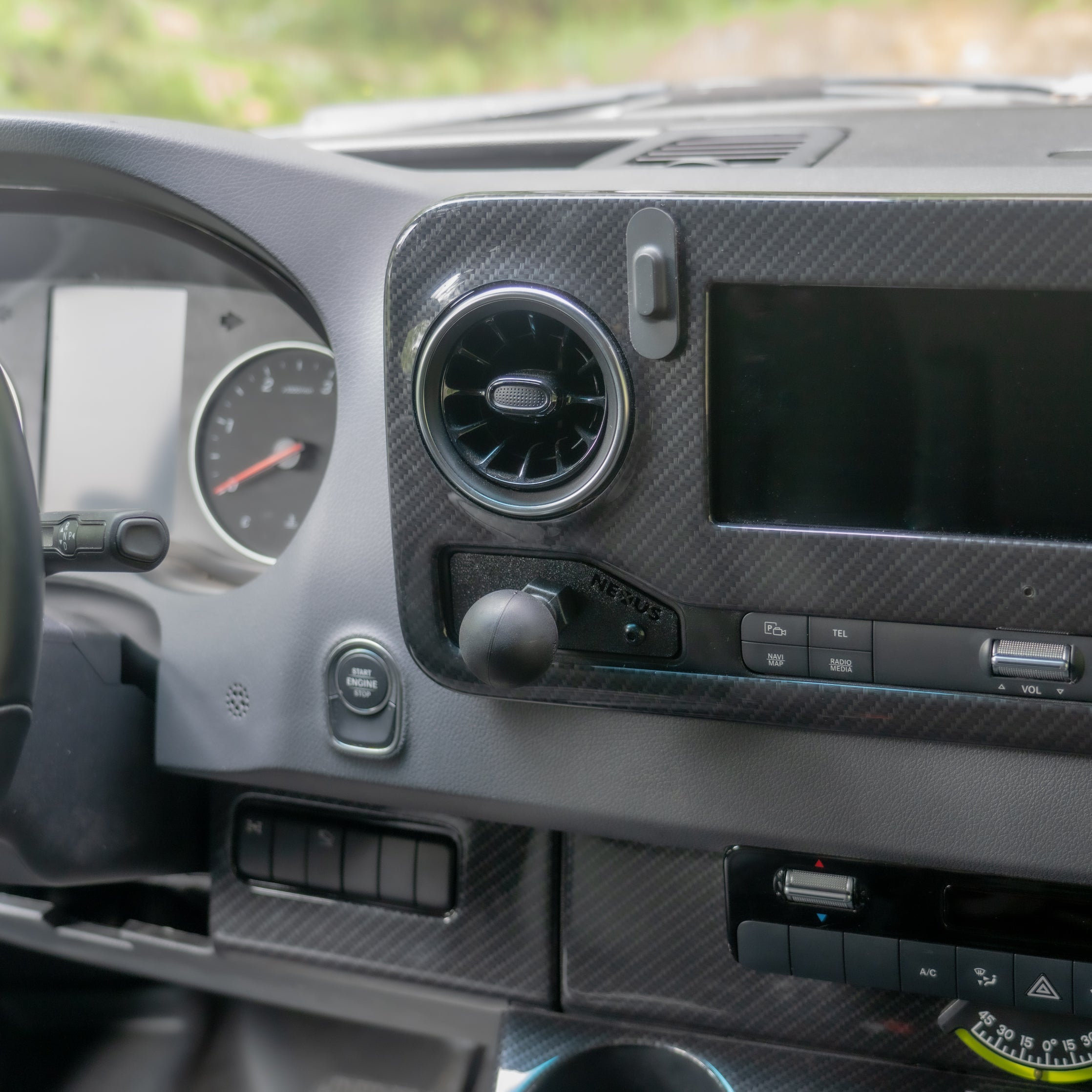 NEXUS 1.5 Inch Ball Cubby Adapter for VS30 Mercedes-Benz Sprinter Vans