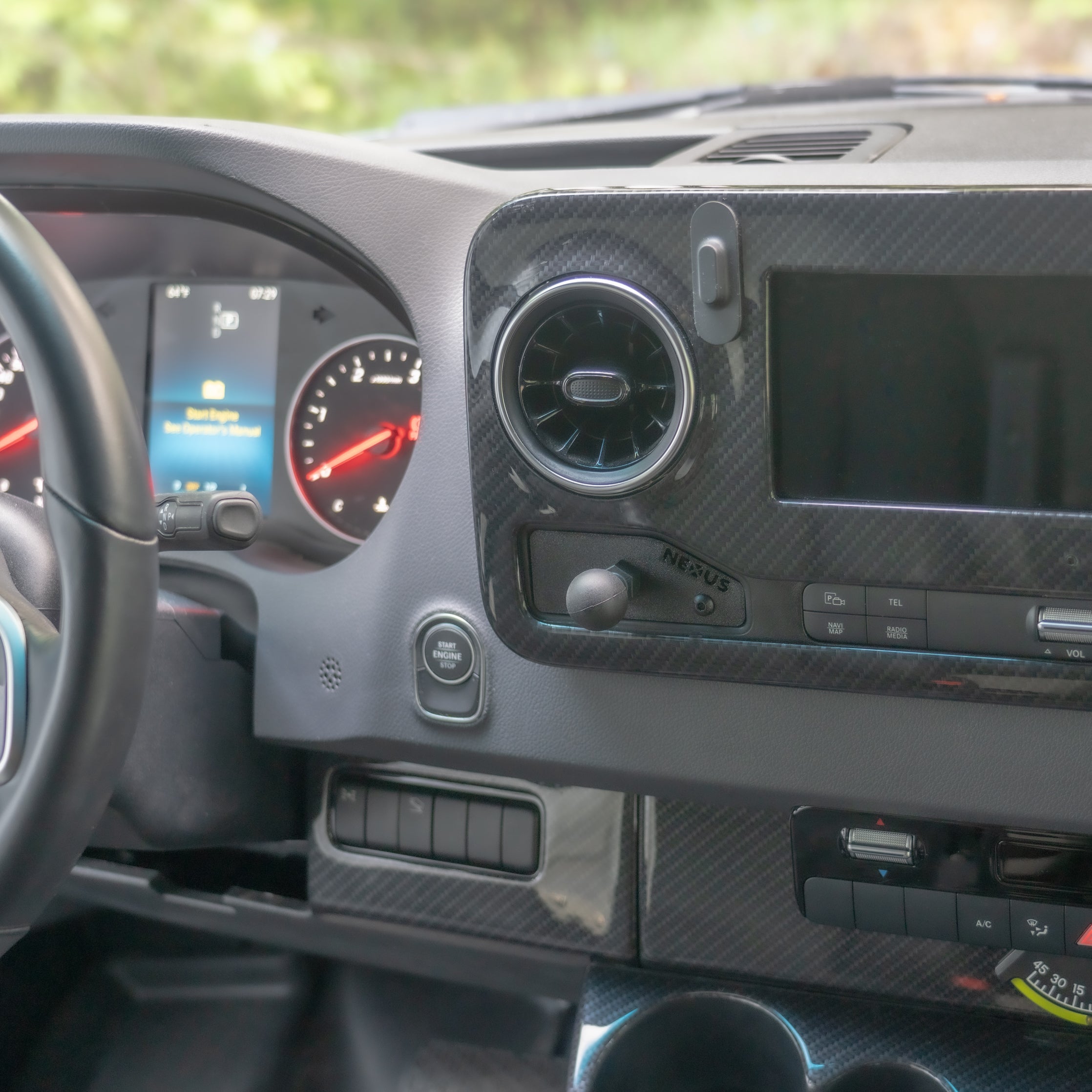 NEXUS 1 Inch Ball Cubby Adapter for VS30 Mercedes-Benz Sprinter Vans