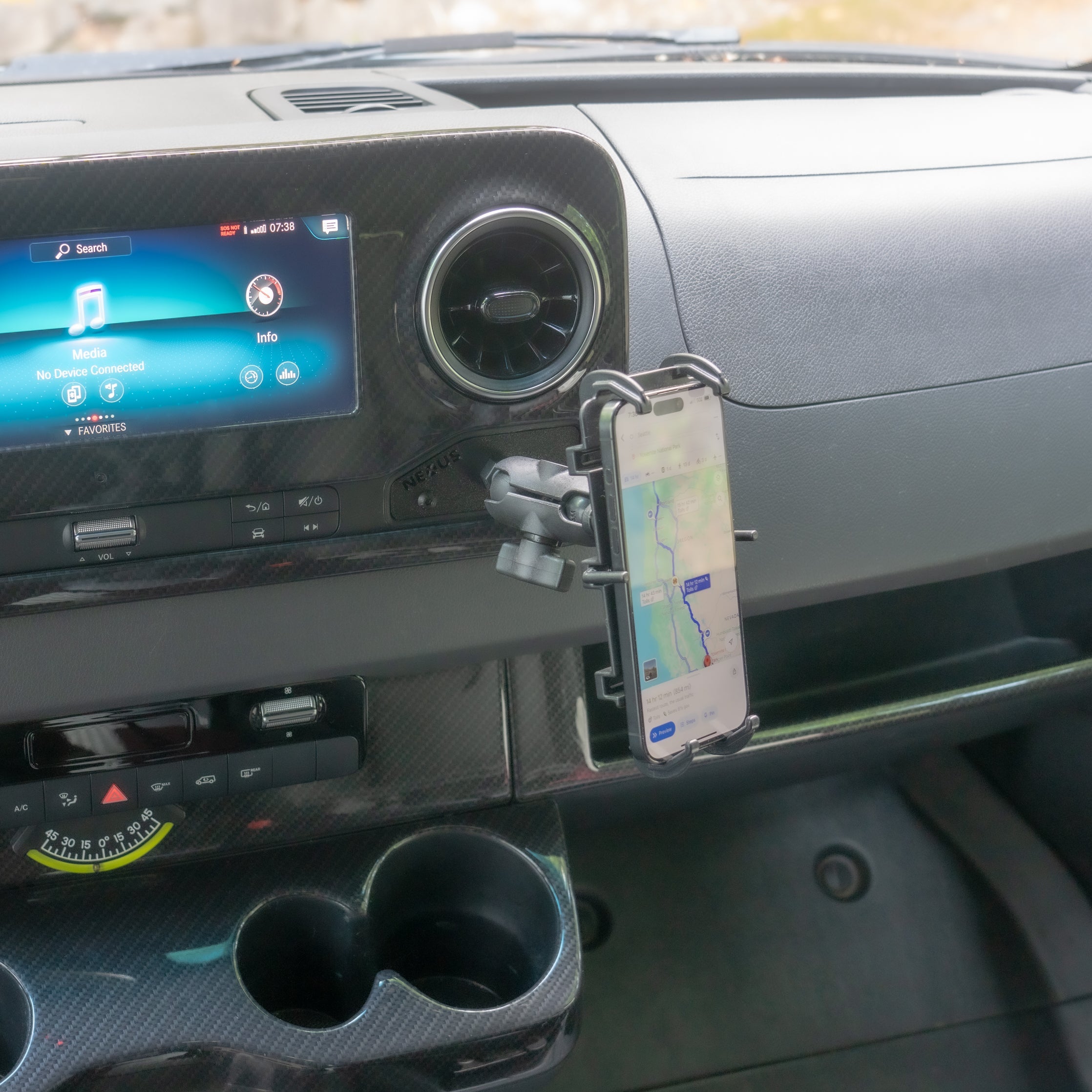 NEXUS 1 Inch Ball Cubby Adapter for VS30 Mercedes-Benz Sprinter Vans