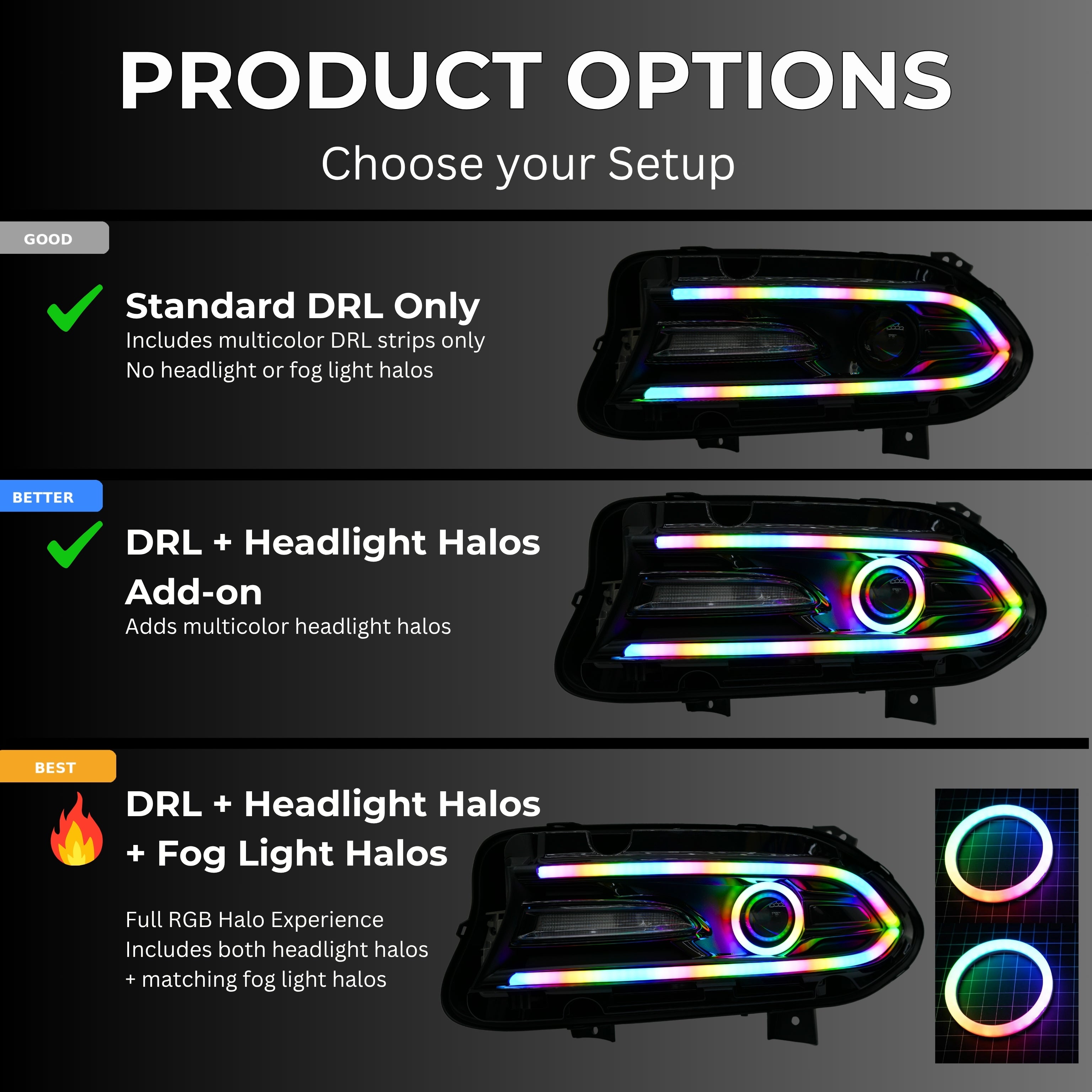Dodge Charger Flow Series DRL Boards | Diffused LED (2015–2023)