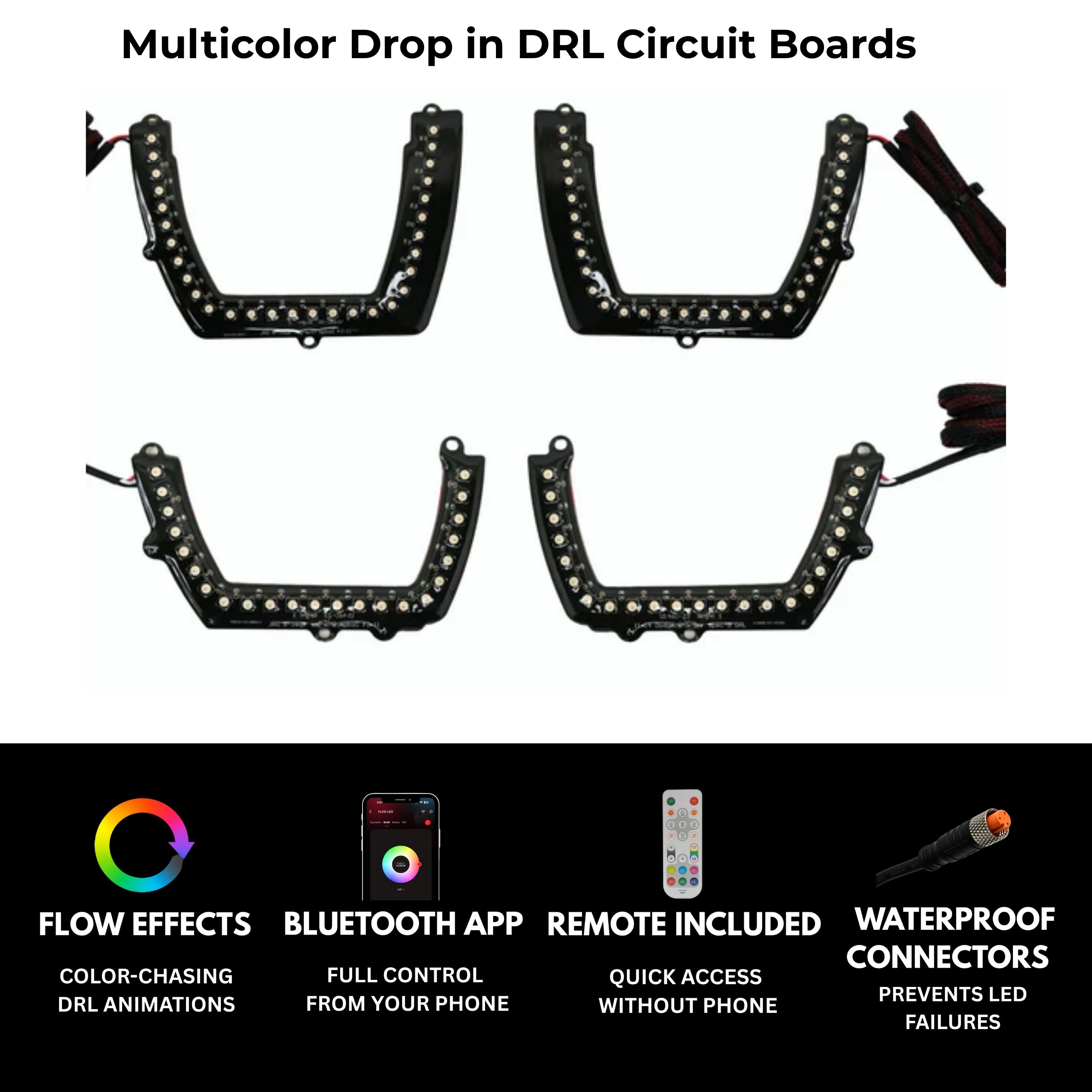 Dodge Charger Spec-D Multicolor Flow DRL Boards (2011–2014)
