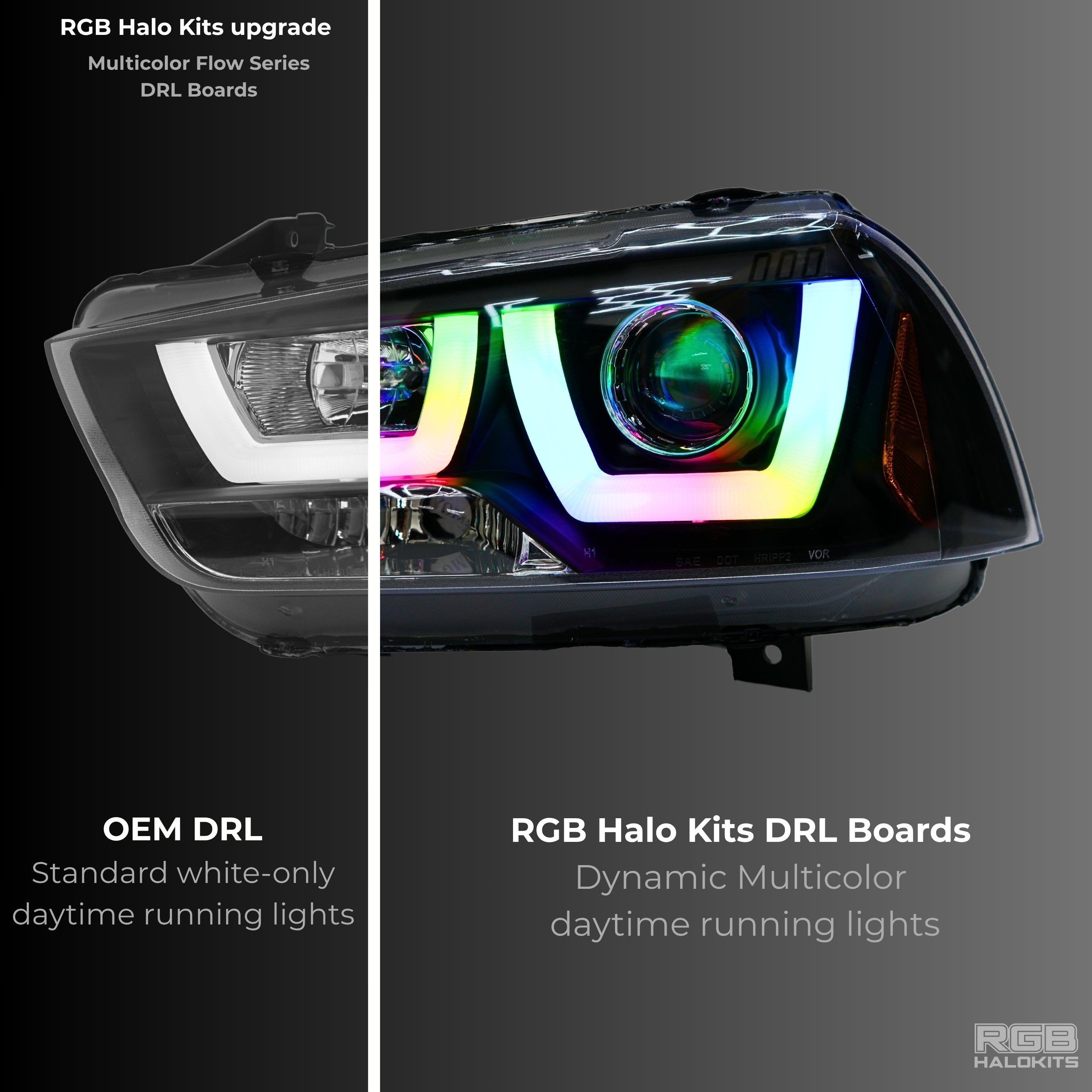 Dodge Charger Spec-D Multicolor Flow DRL Boards (2011–2014)