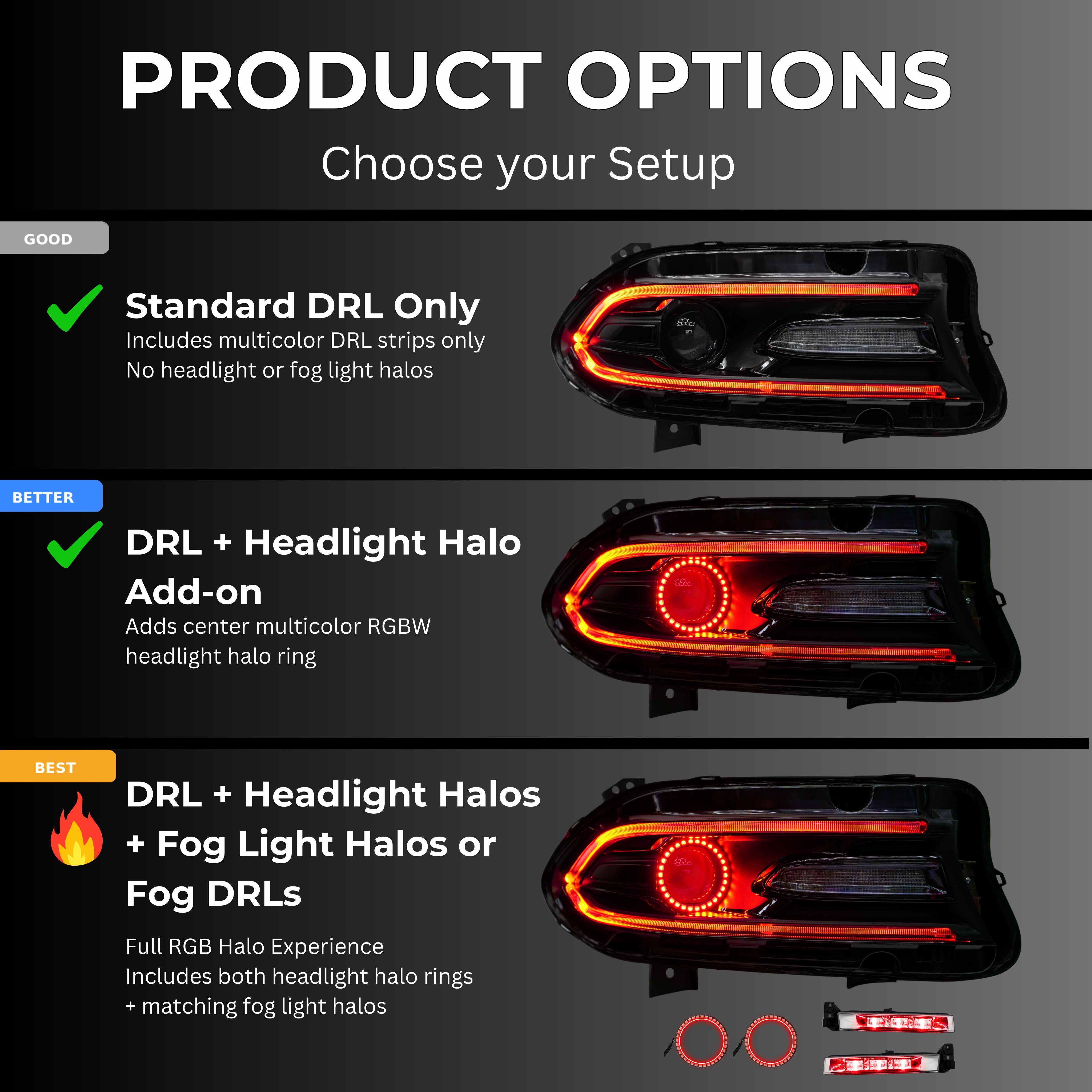 Dodge Charger RGBWA DRL Boards (2015–2024)