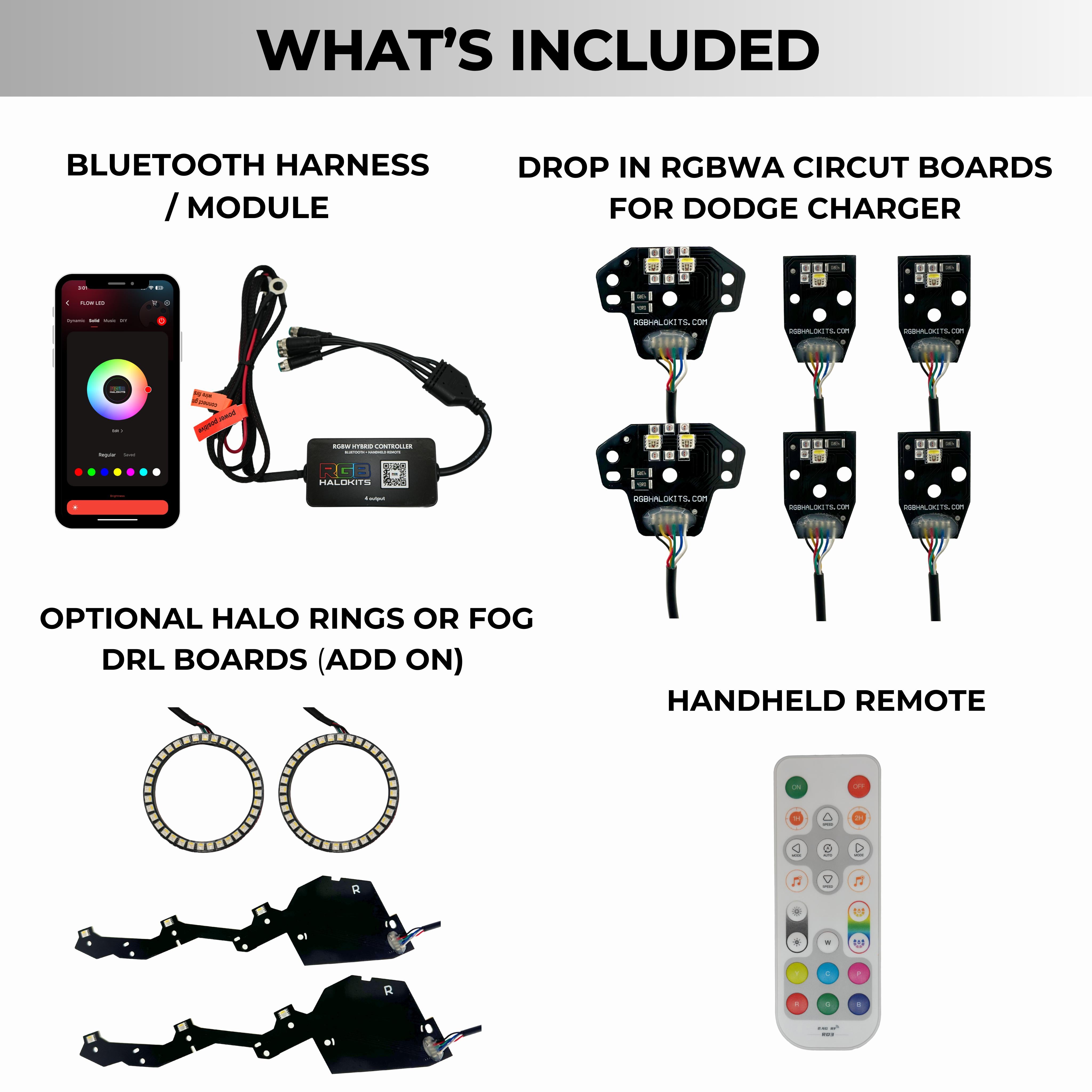 Dodge Charger RGBWA DRL Boards (2015–2024)