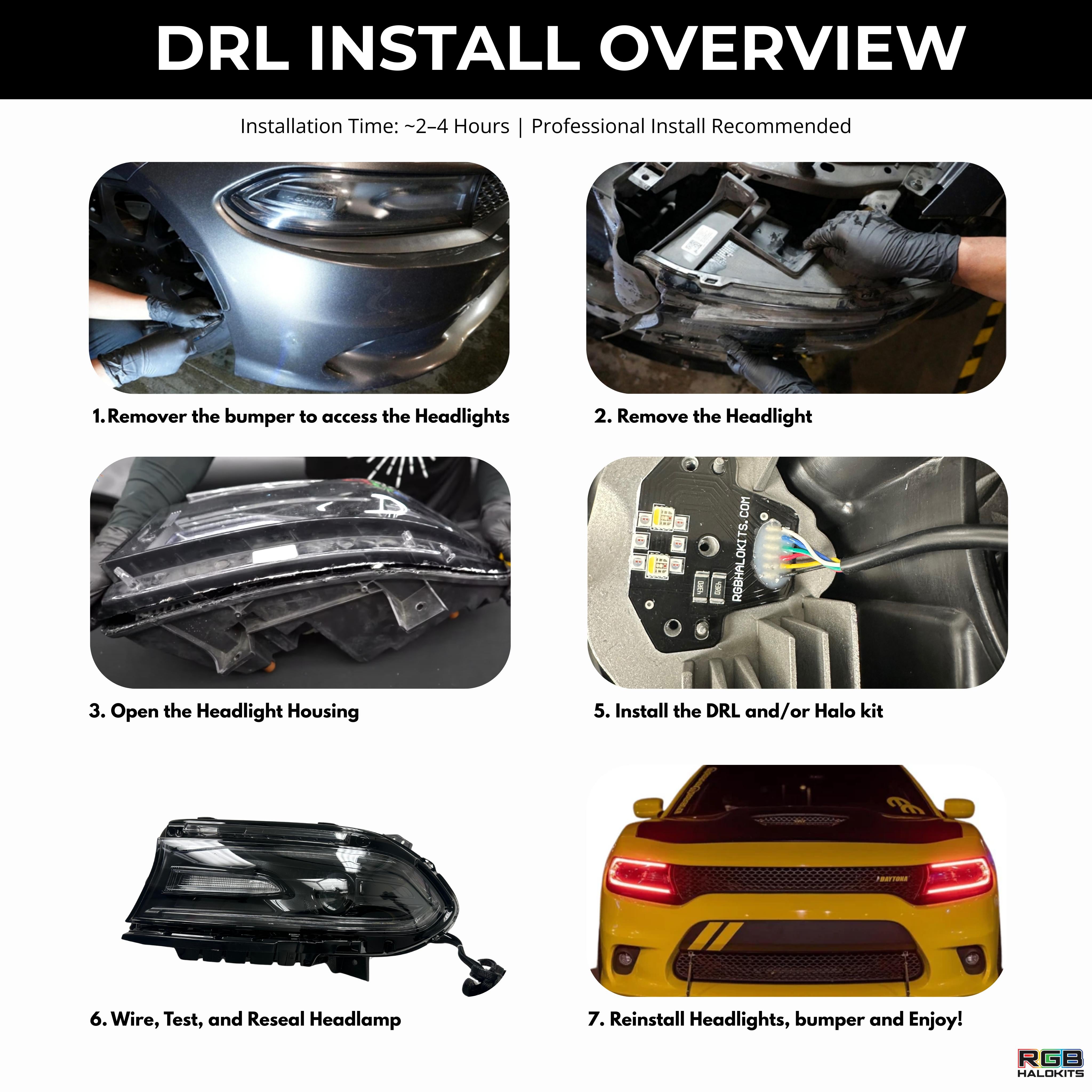 Dodge Charger RGBWA DRL Boards (2015–2024)