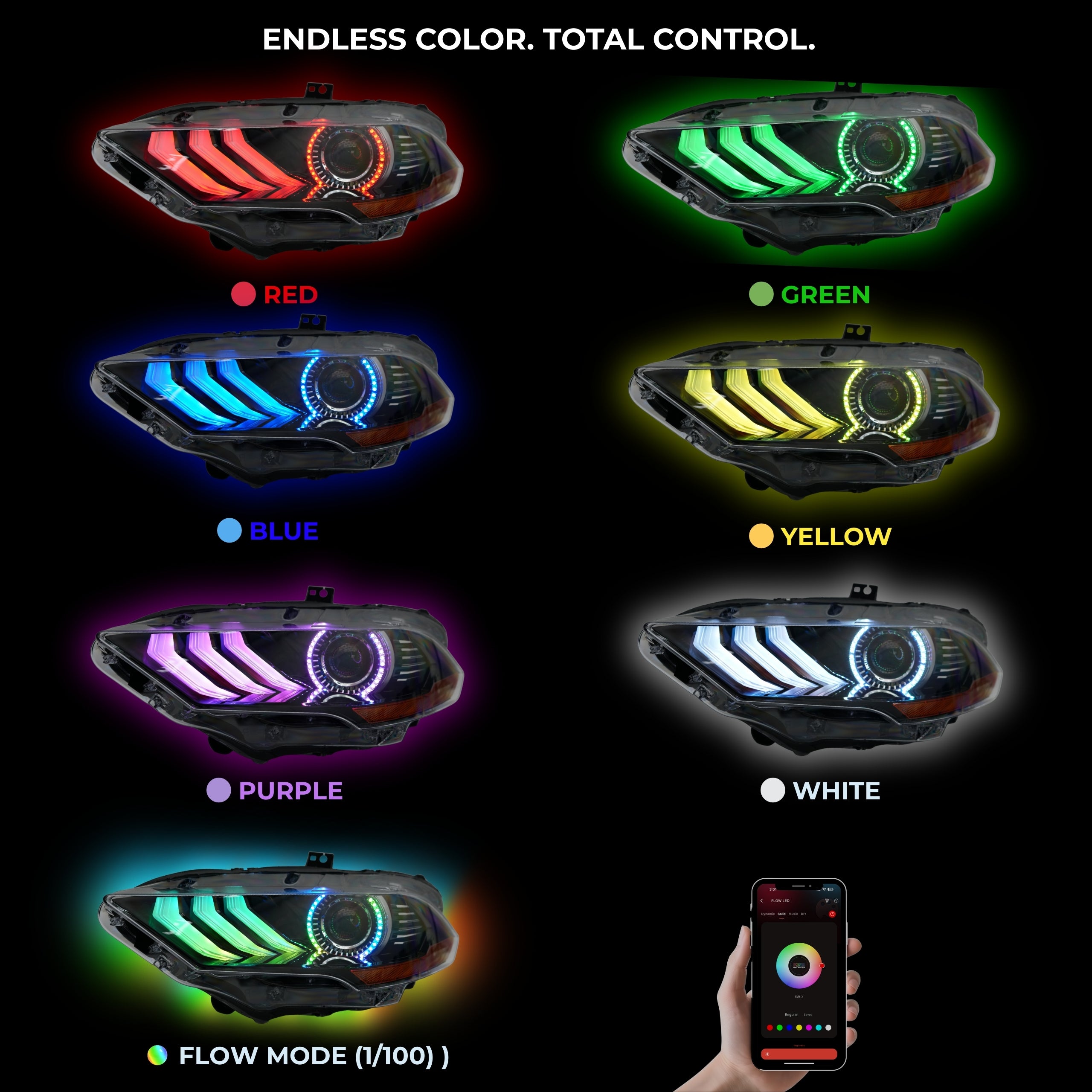 Ford Mustang Flow Series DRL Boards (2018–2023)