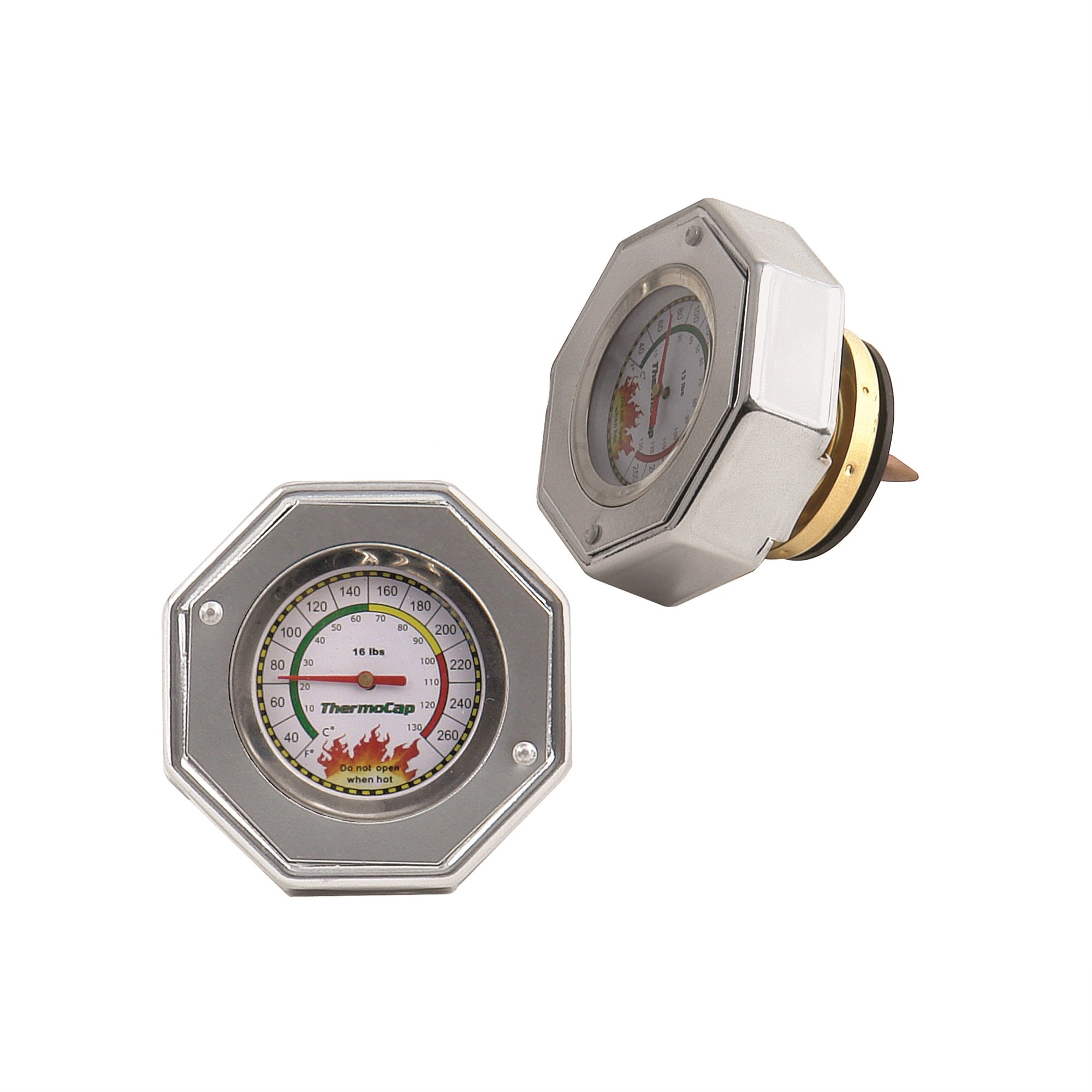 Radiator Cap: Domestic Thermocap; 16psi; silver
