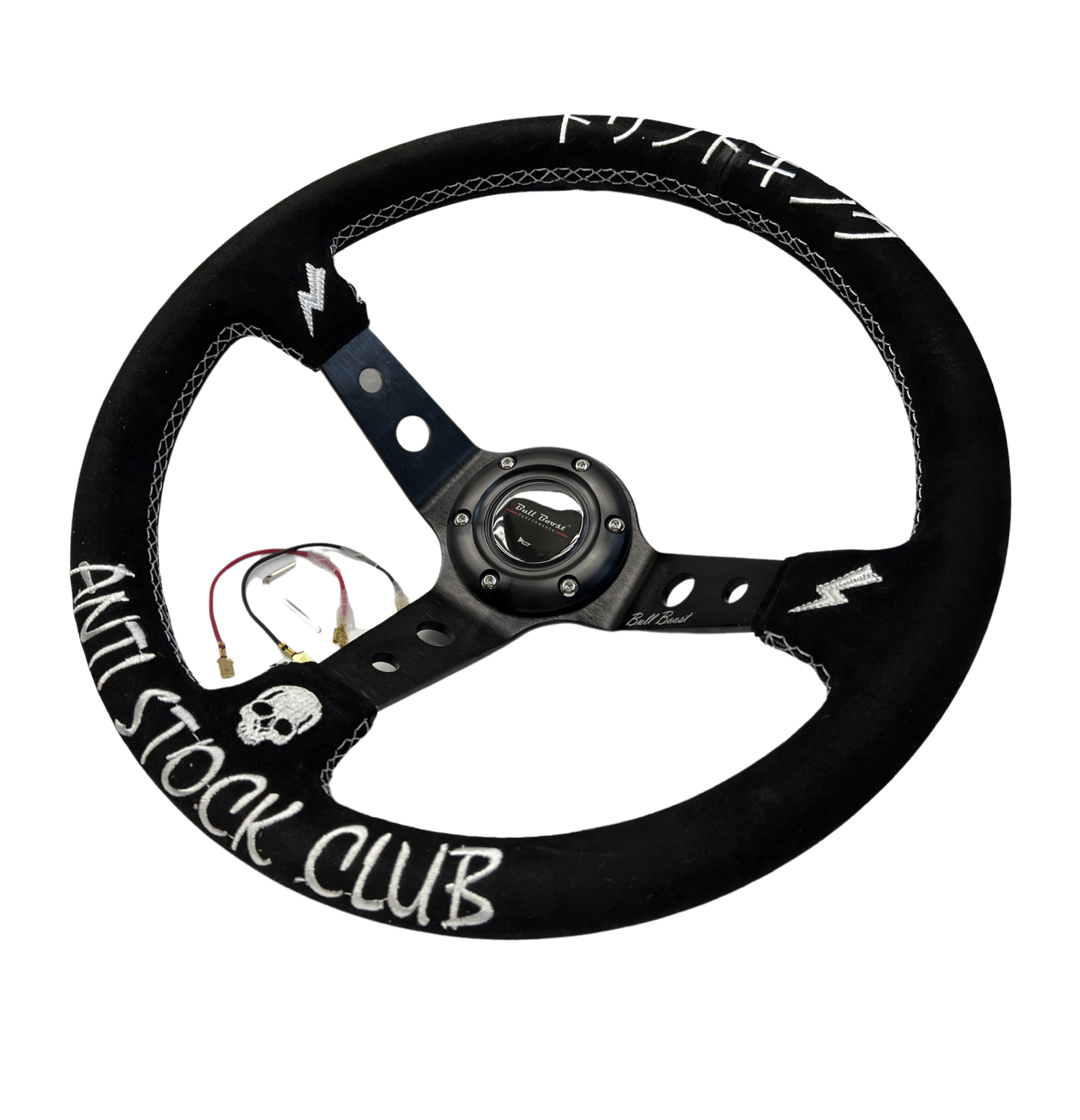 Suede Steering Wheel + Hub Adapter Kit For Subaru Impreza WRX STI Legacy Eclipse