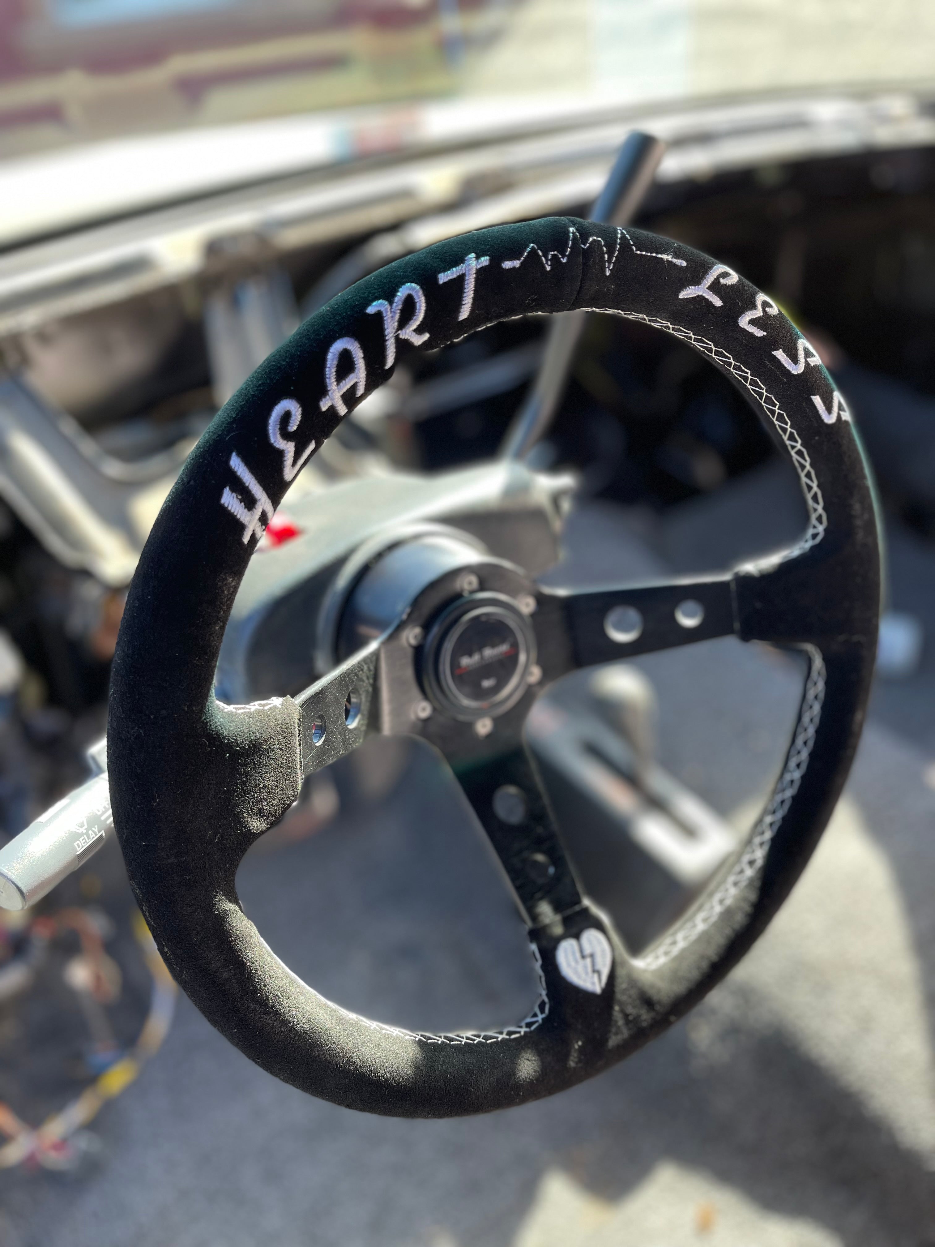 Heart 350mm Steering Wheel + Short Hub Adapter Kit For Mazda Miata RX-7 RX-8 MX-3 MX-6