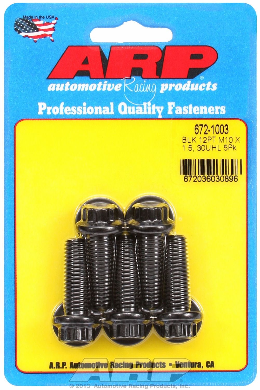 M10 X 1.50 X 30 12Pt Blk