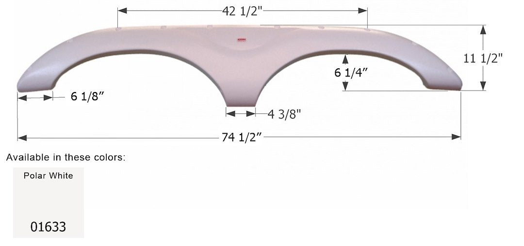 Icon Fender Skirt, Tandem, Keystone, Fs778, Polar White