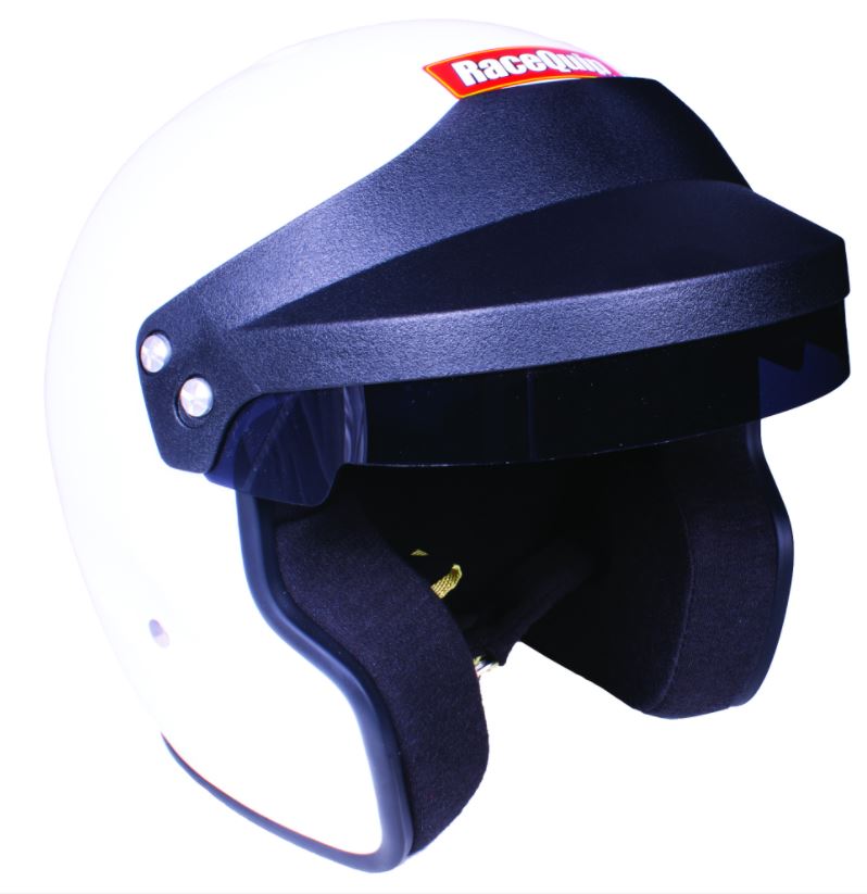Racequip Open Face Helmet Of20 Series Snell Sa-2020 Rated Gloss White X-Large 256116