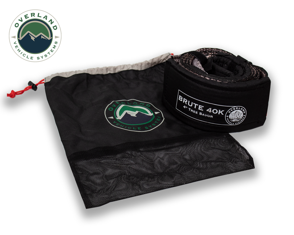 Overland Vehicle Systems 19-7991: 2 Pack - Tow Strap 40,000 Lb. 4' X 8' Gray With Black Ends & Storage Bag