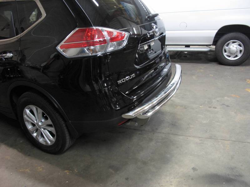 Black Horse Off Road Double Layer Stainless Steel Rear Bumper Guard Protector Compatible With 2019-2022 Toyota Rav4 8D93947Ss-Dl