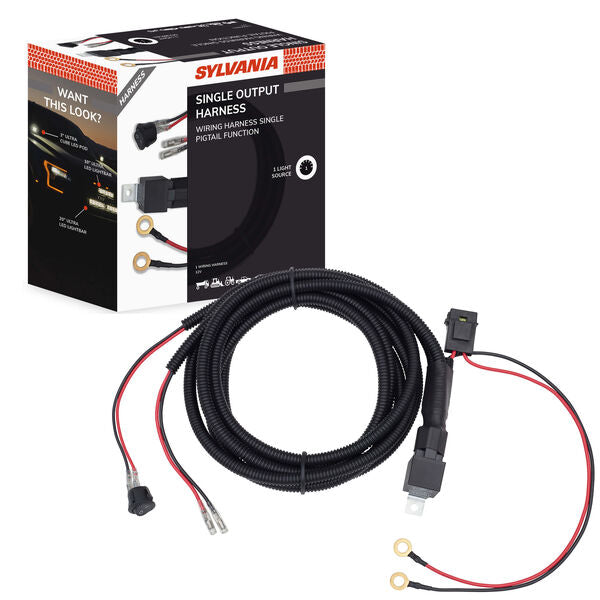 Sylvania - Single Output Led Wiring Harness - 12 V With Off Switch, Off-Road Led Light, Off-Road Driving Light, Truck, Jeep, Boat, Atv, Utv, Suv, 4 X 4 (1 Piece)