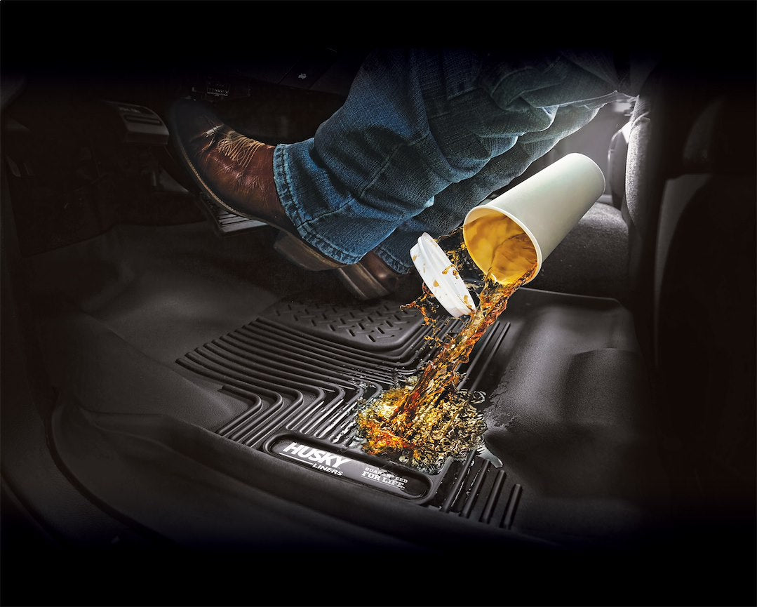 Husky Liners X-Act Contour Floor Mats | Fits 2019-2024 Ram 2500, 3500 Mega Cab (Full Coverage) | 2Nd Row, 1-Pc Black - 53611
