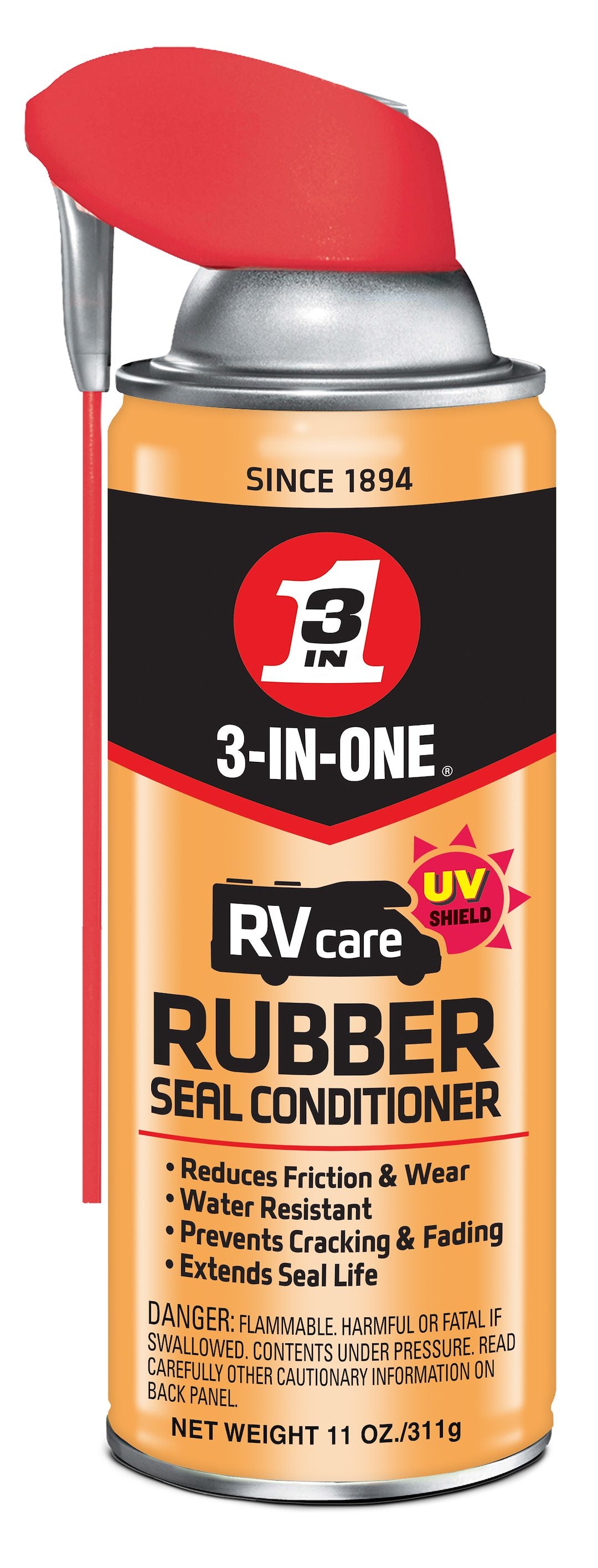 3-IN-ONE RVcare Rubber Seal Conditioner, 11 OZ, Model 120138-S, Two-Way Spray