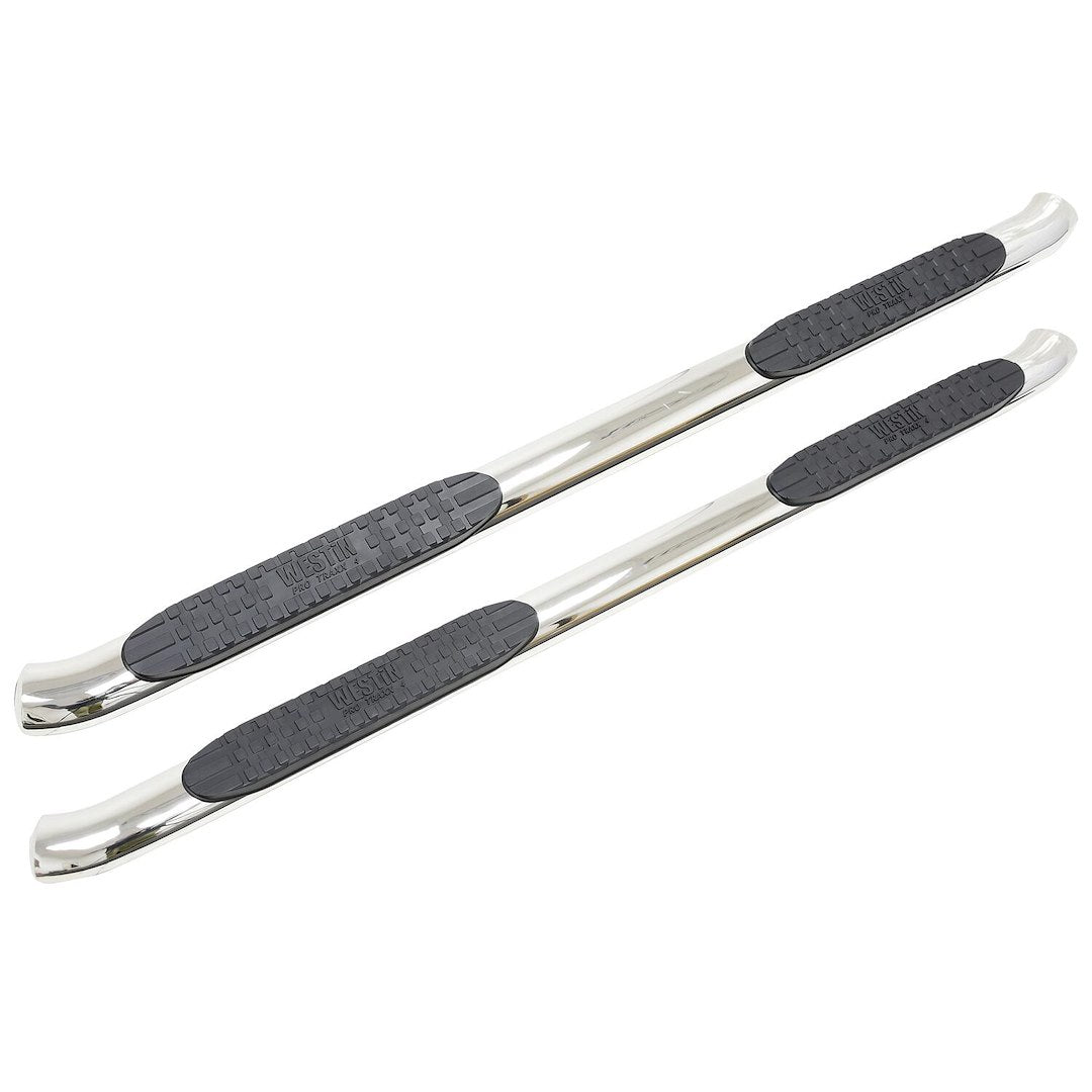 Westin 21-23720 Pro Traxx 4 Oval Nerf Bars Fits 2014-2018 Silverado Sierra 1500 2015-2019 Silverado Sierra 2500 3500 Crew Cab Polished Pair