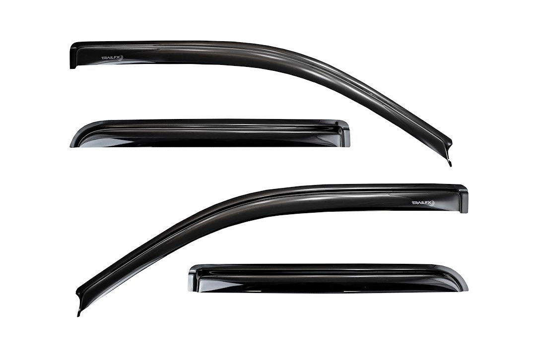 Trailfx Rain Guard Tape On Window Vent Visors Acrylic With A Smoke Tint 4 Piece Compatible With F150 15-18 - 4975H