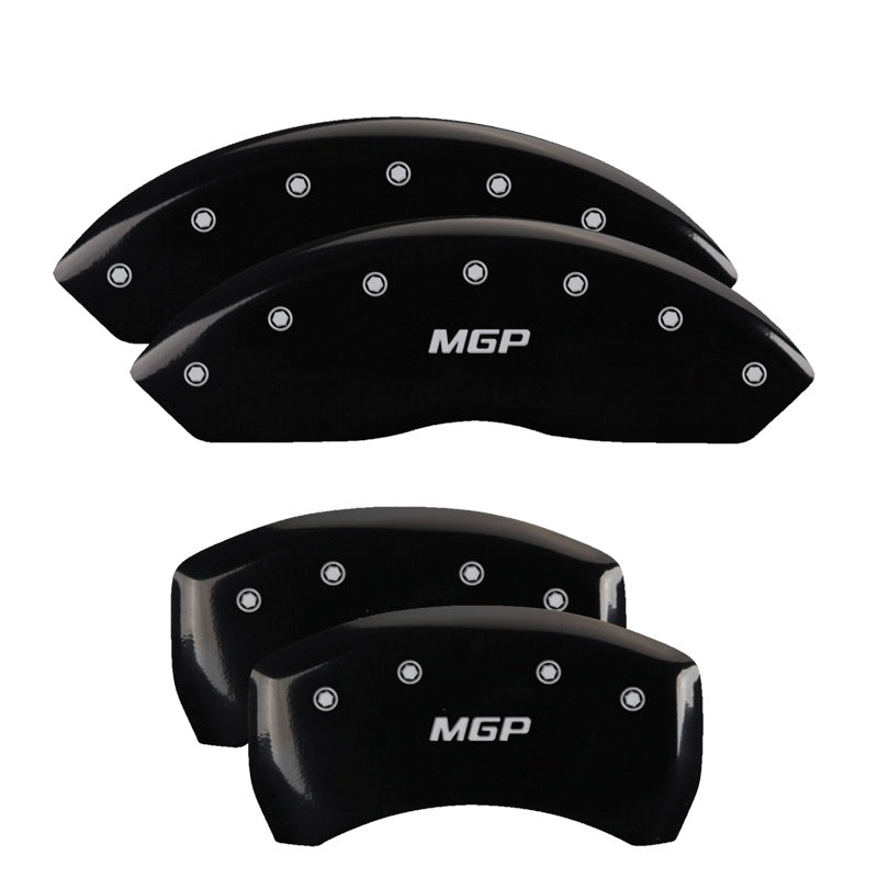 Mgp Caliper Covers 21197Smgpbk Mgp Black Powder Coat Finish, Silver Characters, Set Of 4