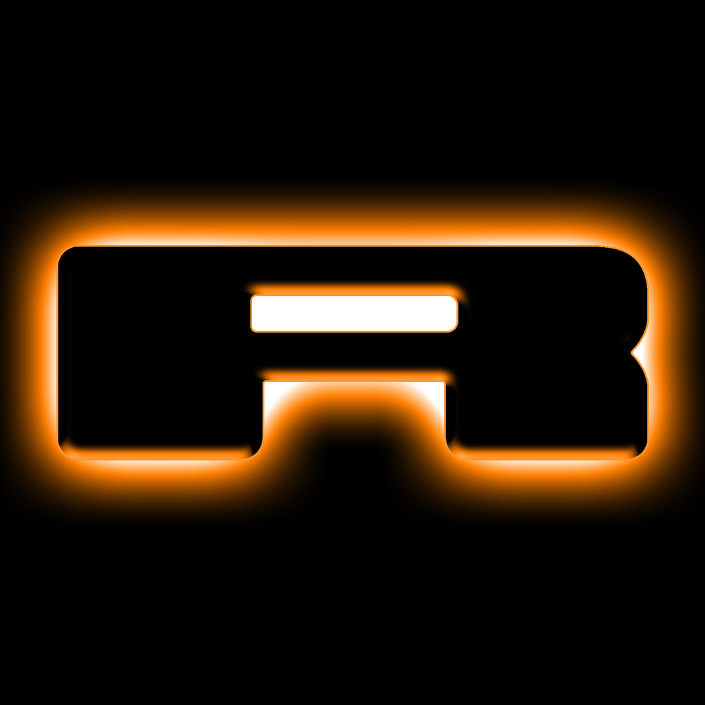 Oracle Lighting 3140-A-001 Single Universal Illuminated White Led Letter R With Matte Black Finish Letter Badge - Sleek Design - Customized High-End Appearance