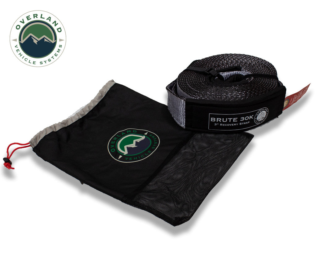Overland Vehicle Systems 19-0969: Recovery Kit - (1) 30,000 Lb Tow Straps And (2) Black Shackles