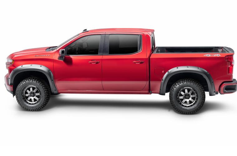 Bushwacker Forge Front & Rear Fender Flares | 4-Piece Set, Black, Textured Finish | 38602-08 | Fits 2007-2013 Toyota Tundra (Excludes Models W/Mud Flaps)