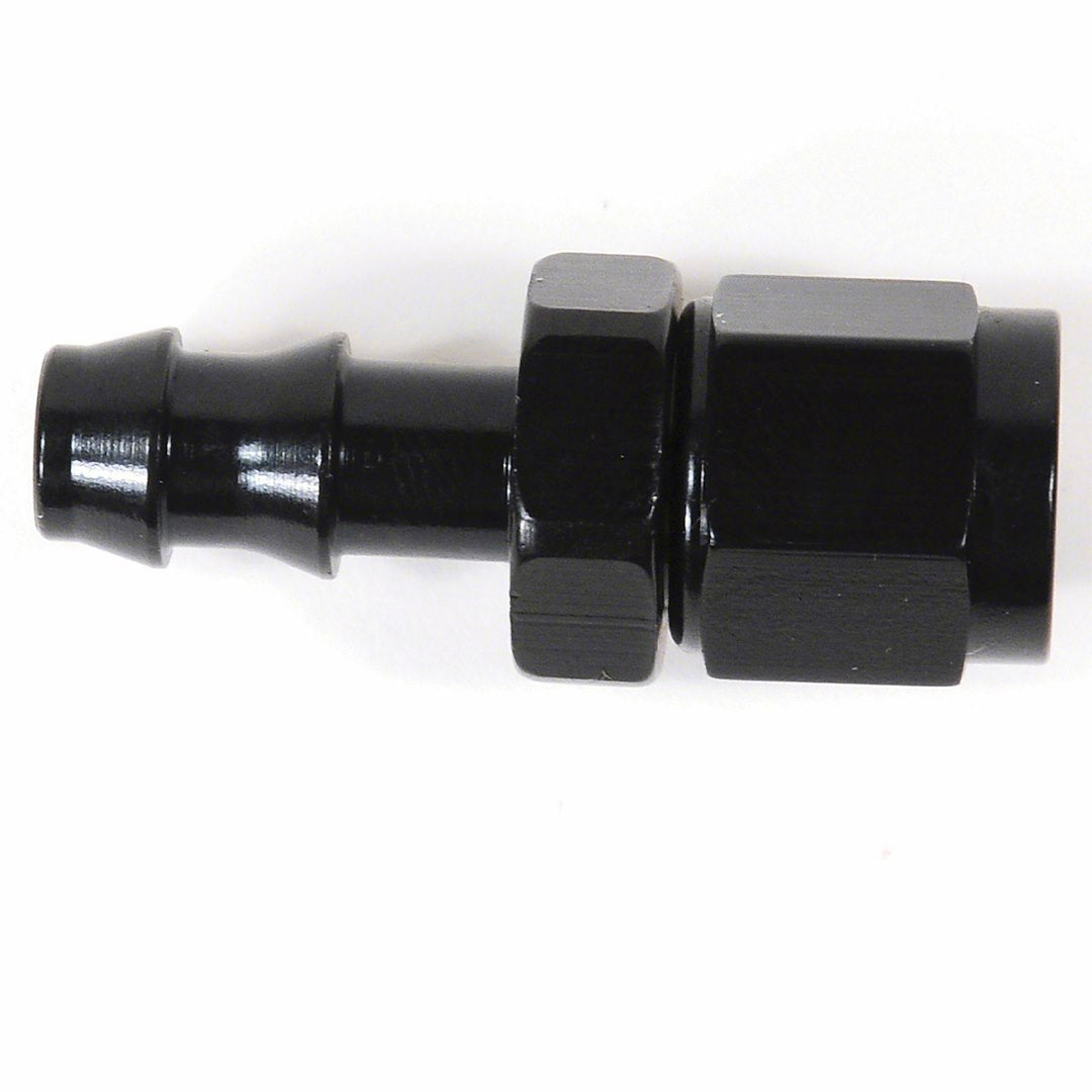-4An St Blk Push-On Hose End