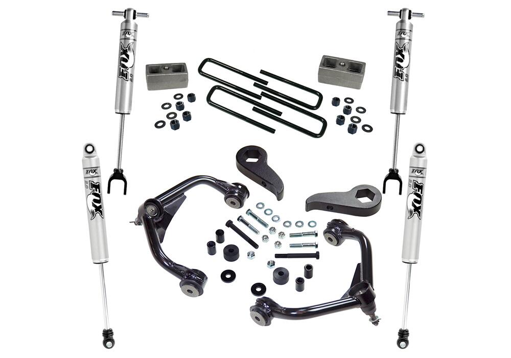 Realtruck Superlift Suspension 3' Lift Kit For Silverado/Sierra | Complete Lift Kit With Front & Rear Fox Shocks & Upper Control Arms | K1010F | Fits 2011-2019 Chevrolet Silverado/Gmc Sierra 2500Hd