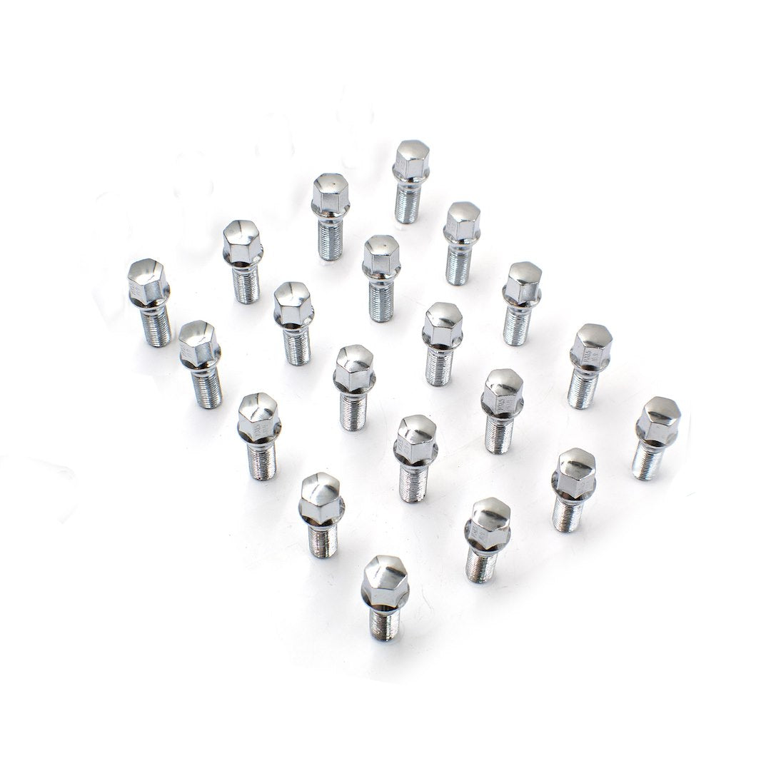 Wheel Accessories Parts Acorn Seat Lug Bolt 17mm, M14x1.5, Chrome, 20 Pcs for BMW 7 Series, X3, X5 (2000-10