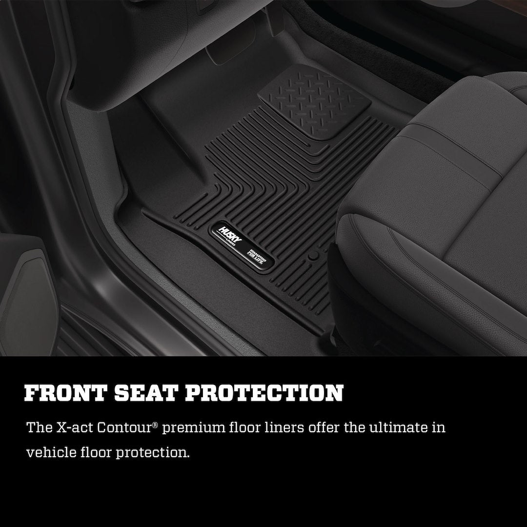 Husky Liners X-Act Contour Floor Mats | Fits 2015-2022 Jeep Renegade | Front Row, 2-Pc Black - 55741