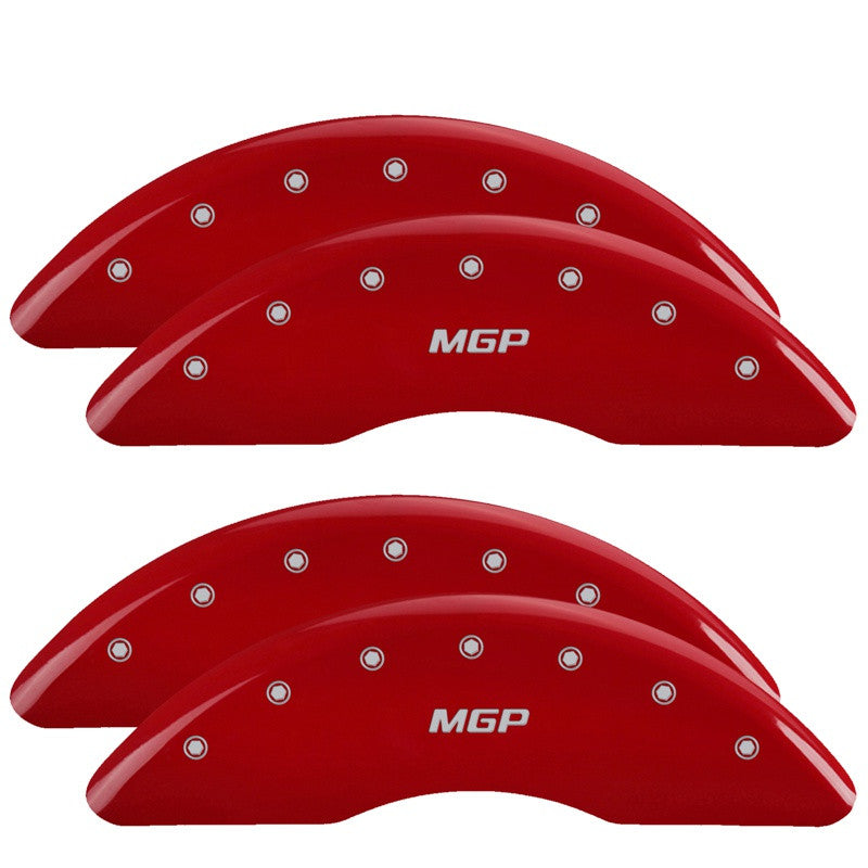 MGP Caliper Covers MGP Calipers 51011SMGPRD - Red/Silver Brake Caliper Covers