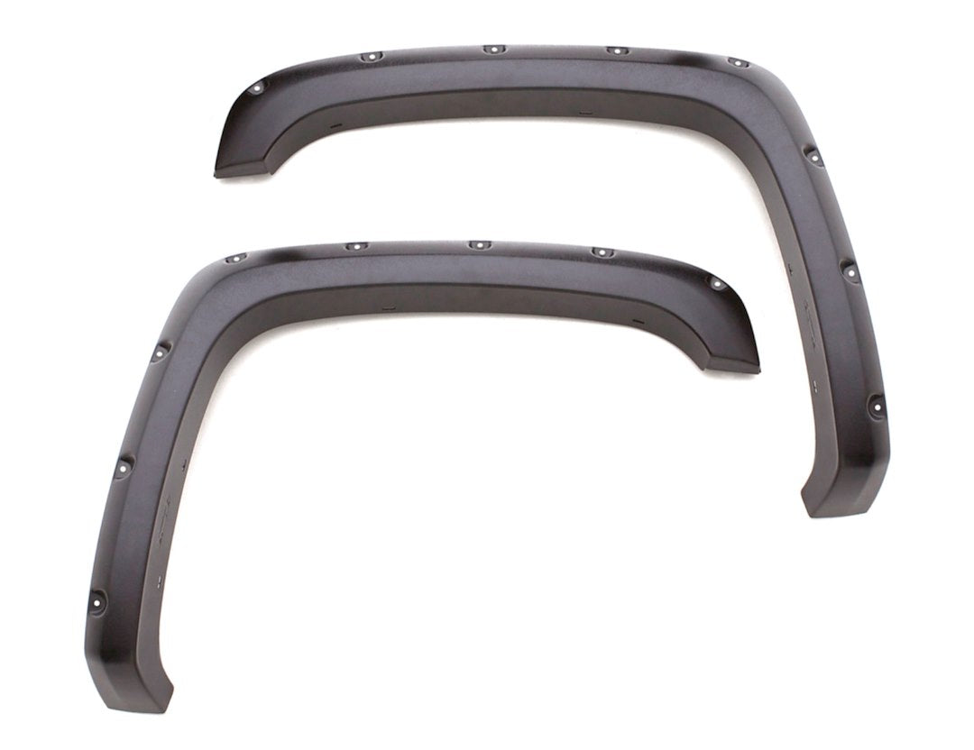 Lund 19-22 Gm Silverado Rx-Flat Textured Elite Series Fender Flares W/Black Bolts - Black 2Pc Front