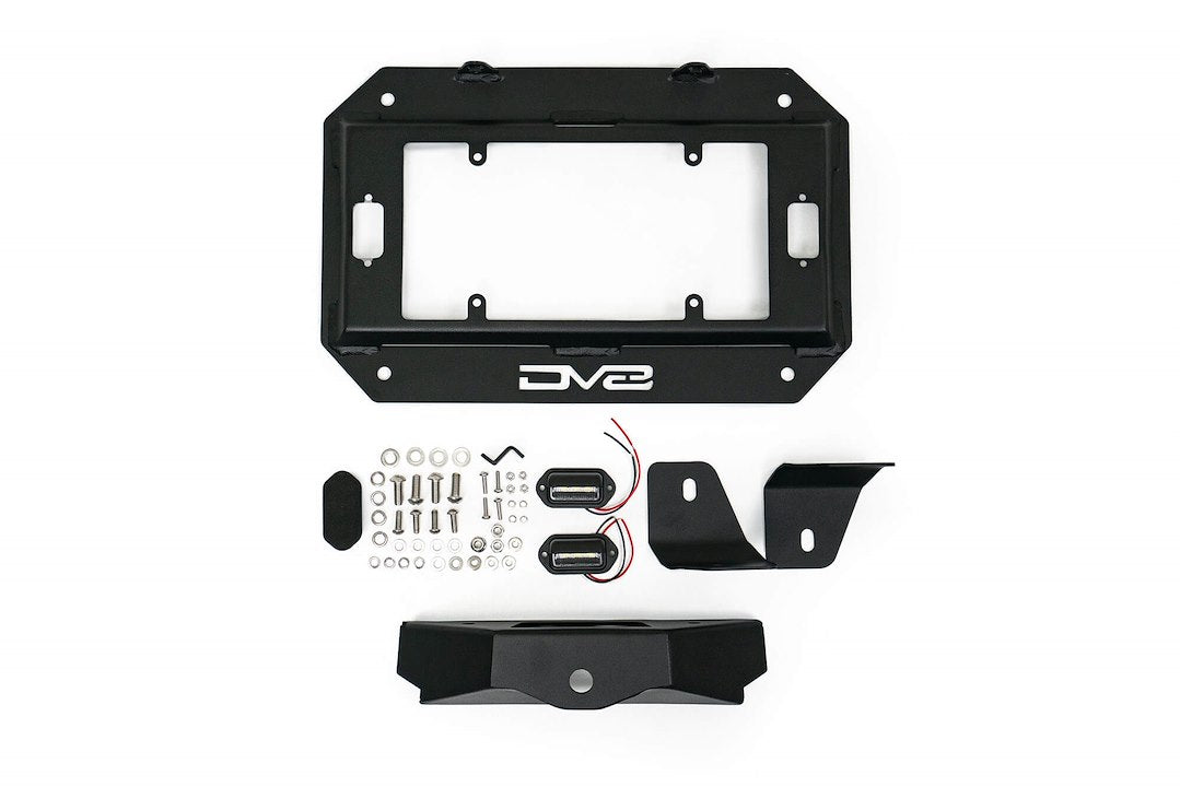 Spare Tire Delete Kit For 2018-2022 Jeep Wrangler Jl | Includes 2 Pod Light Mounts | Retains Oem Back Up Camera & 3Rd Brake Light | License Plate Bracket Included | Dv8 Offroad