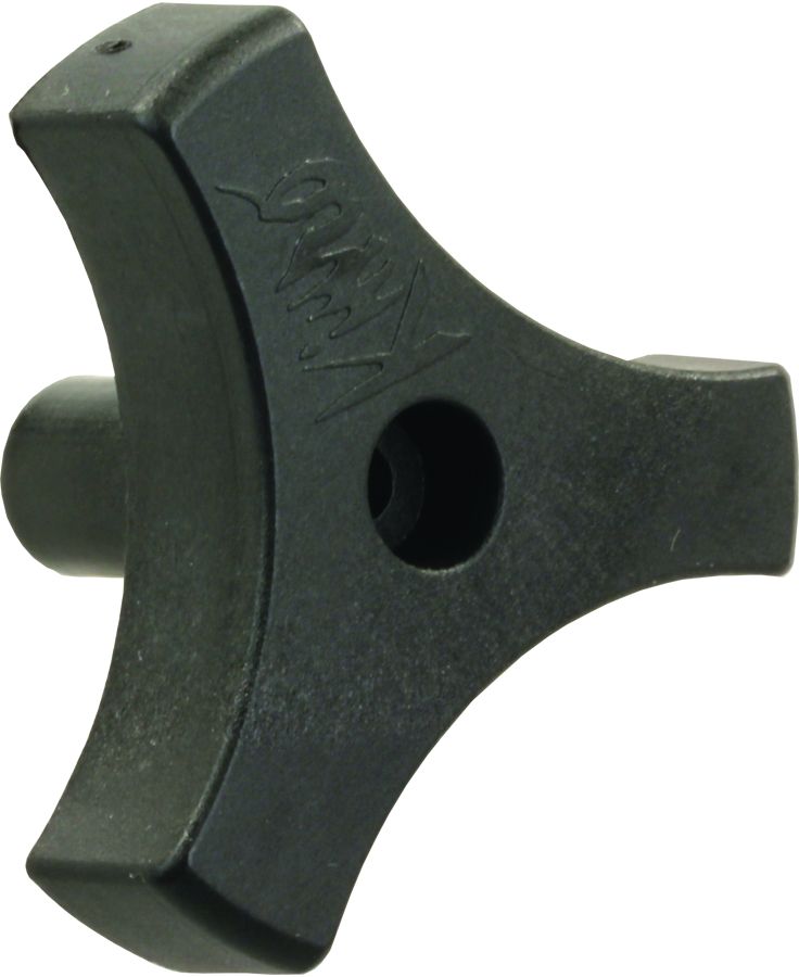 Jr Products 20175 Tri-Lug Window Knob - 9/16, Black