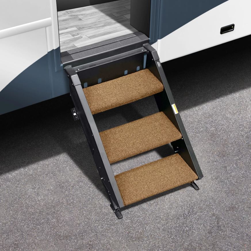Prest-O-Fit 2-0519 Trailhead Step Rug 19.5 In. W (3 Pc Set) Fits Morryde Stepabove 3 Step - Buckskin Brown