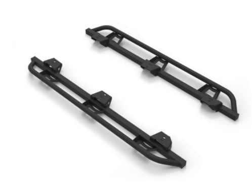 N-Fab Trail Sliders For Jeep Wrangler Jlu | Cab Length, Heavy Duty 2' Tubing, Textured Black | Tsj184-Tx | Fits 2018-2024 Jeep Wrangler Jlu 4-Door Suv, Srw Gas