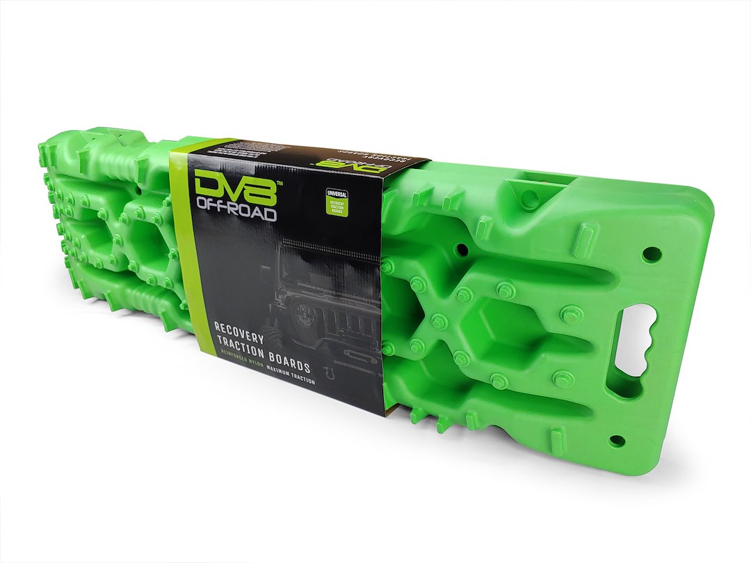 Dv8 Offroad | Rtb1-01Gn | Offroad Traction Boards | Compatible With Trucks, Car, Suv And Utv | Set Of 2 Boards | 10 Ton Weight Rating | Stackable | Storage Bag Included
