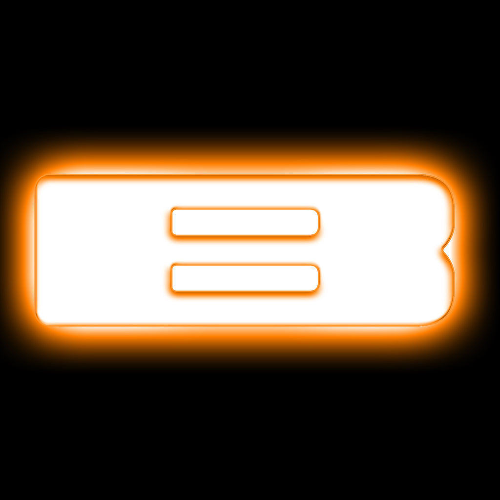 Oracle Lighting 3140-A-001 Single Universal Illuminated Amber Led Letter B With Matte White Finish Letter Badge - Sleek Design - Customized High-End Appearance