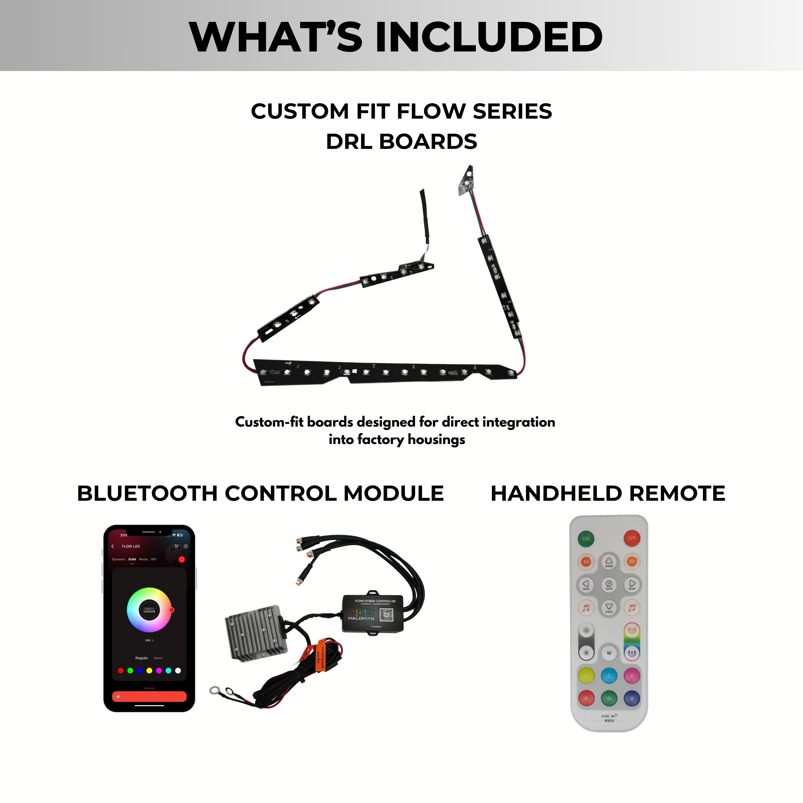 (2010–2013) Infiniti G37 Multicolor Flow DRL Boards (for Spyder Headlights only)