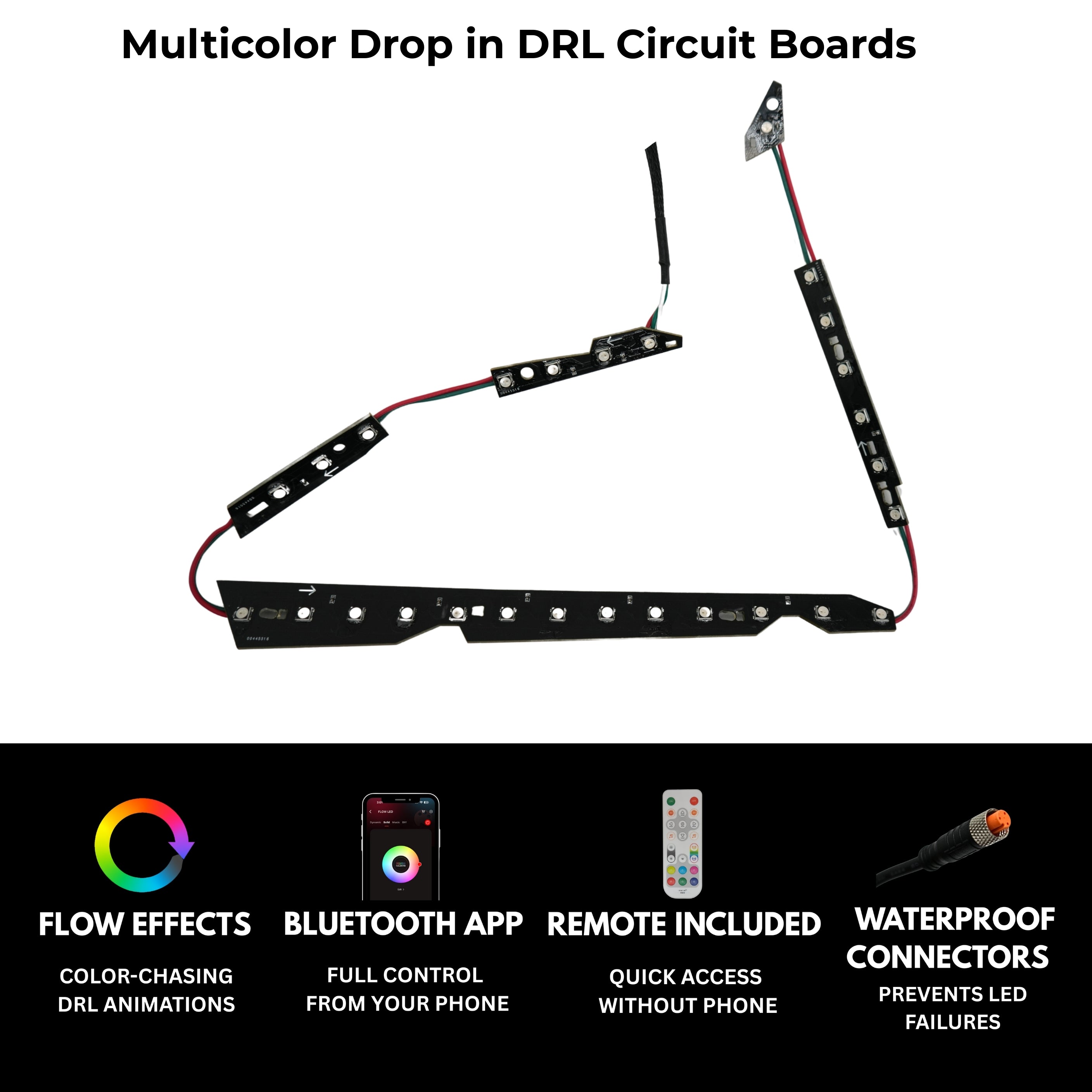 (2010–2013) Infiniti G37 Multicolor Flow DRL Boards (for Spyder Headlights only)