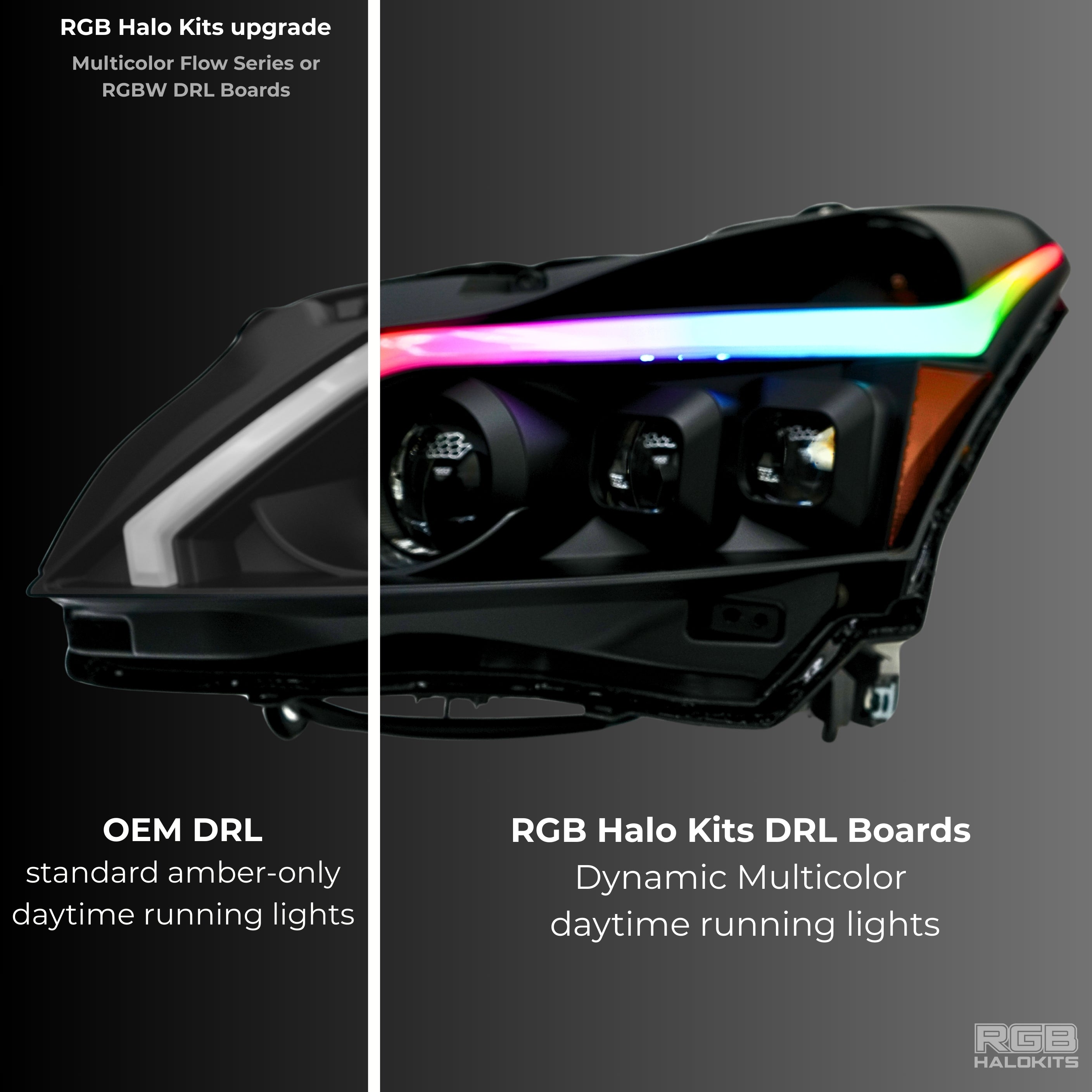 (2010–2013) Infiniti G37 Multicolor Flow DRL Boards (for Spyder Headlights only)