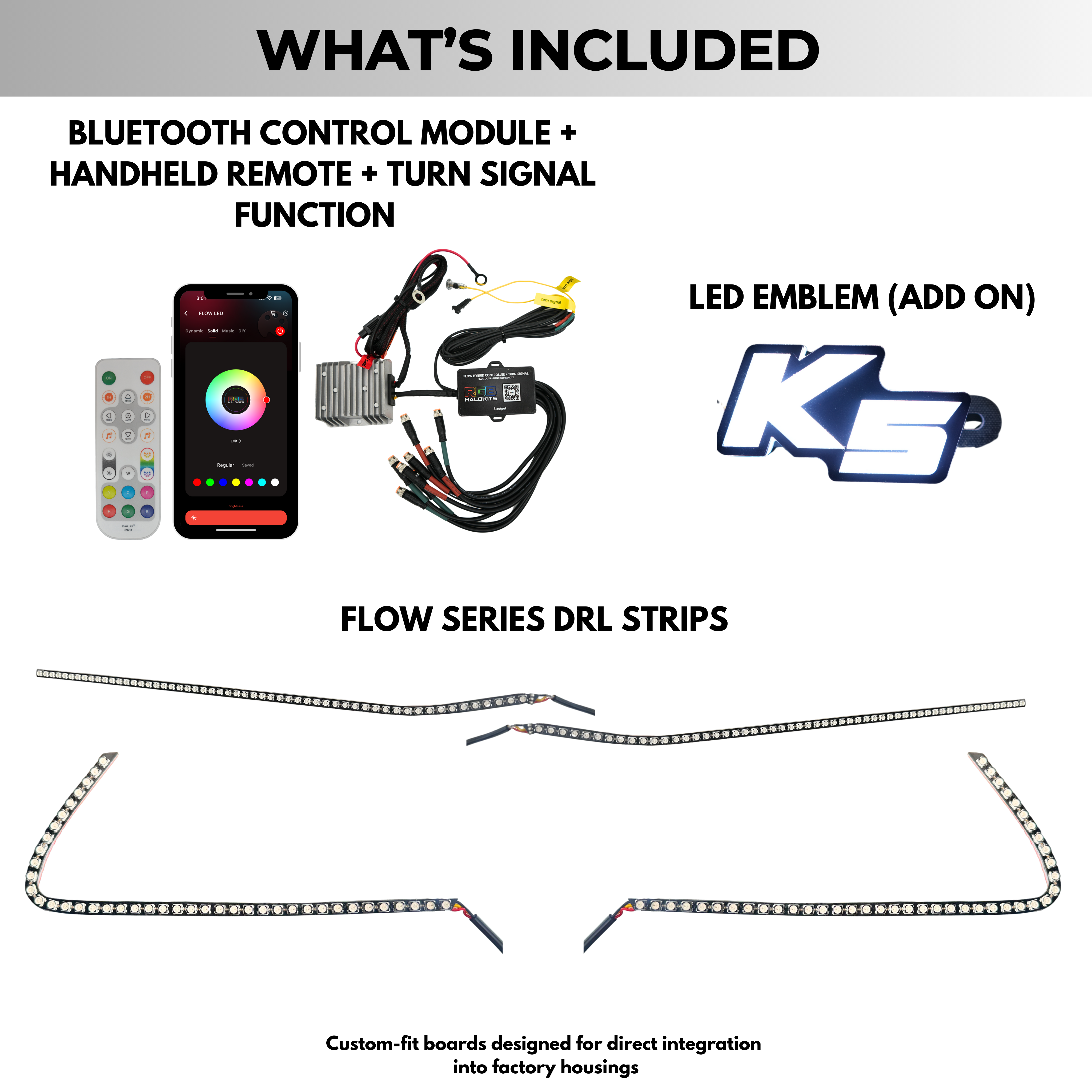 Kia K5 Multicolor Flow DRL Boards (2021–2024)